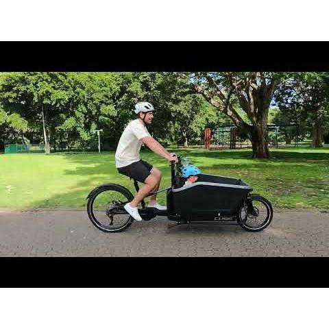 Cube Cargo Sport Dual Hybrid 1000 Electric Cargo Bike Flash White/Black