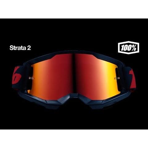 100% Strata 2 Goggles Masego Blue/Mirror Red