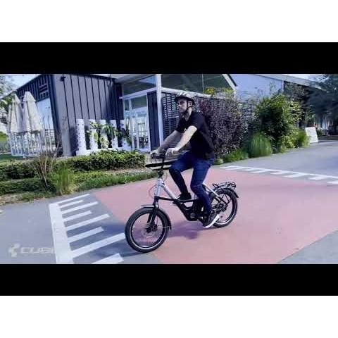 Cube Compact Sport Hybrid 500 Compact Electric Bike Black Polar Silver/Black
