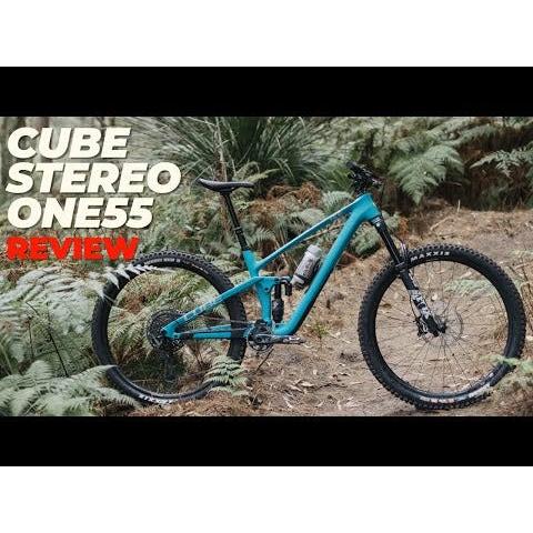Cube Stereo ONE55 C:62 SLX 29 Full Suspension Mountain Bike Bondi Blue 'n' Grey