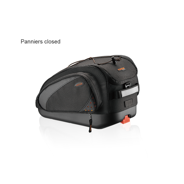 Ibera Pak Rak Multi Mount Expandable Pannier Bag 21L Black