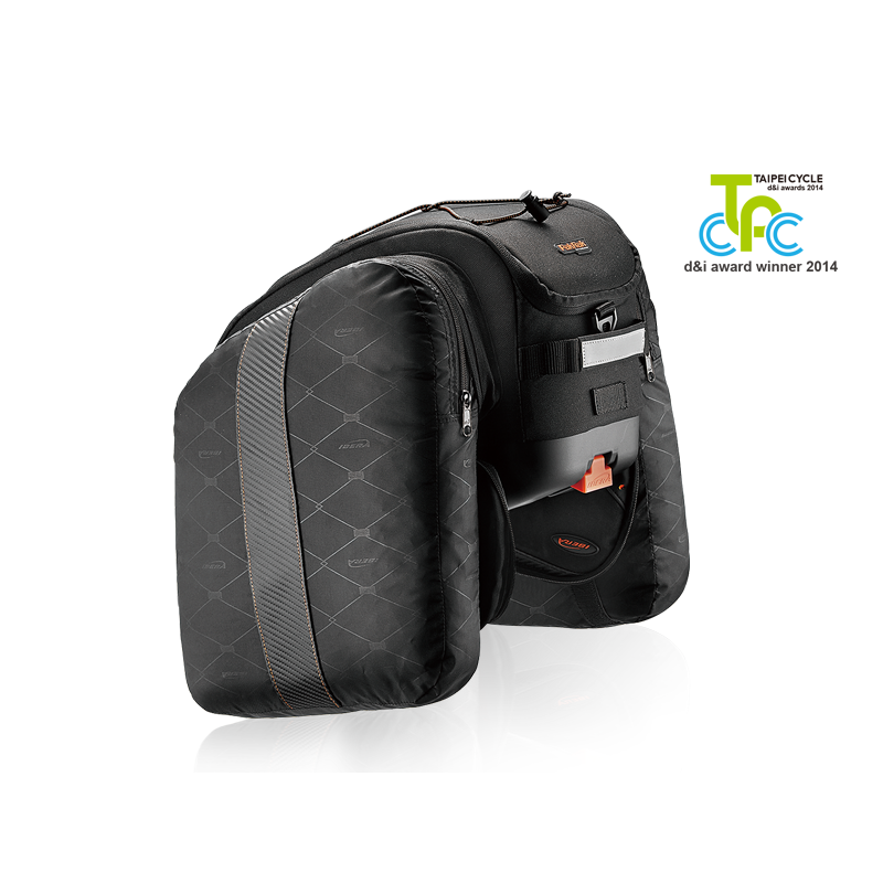 Ibera Pak Rak Multi Mount Expandable Pannier Bag 21L Black