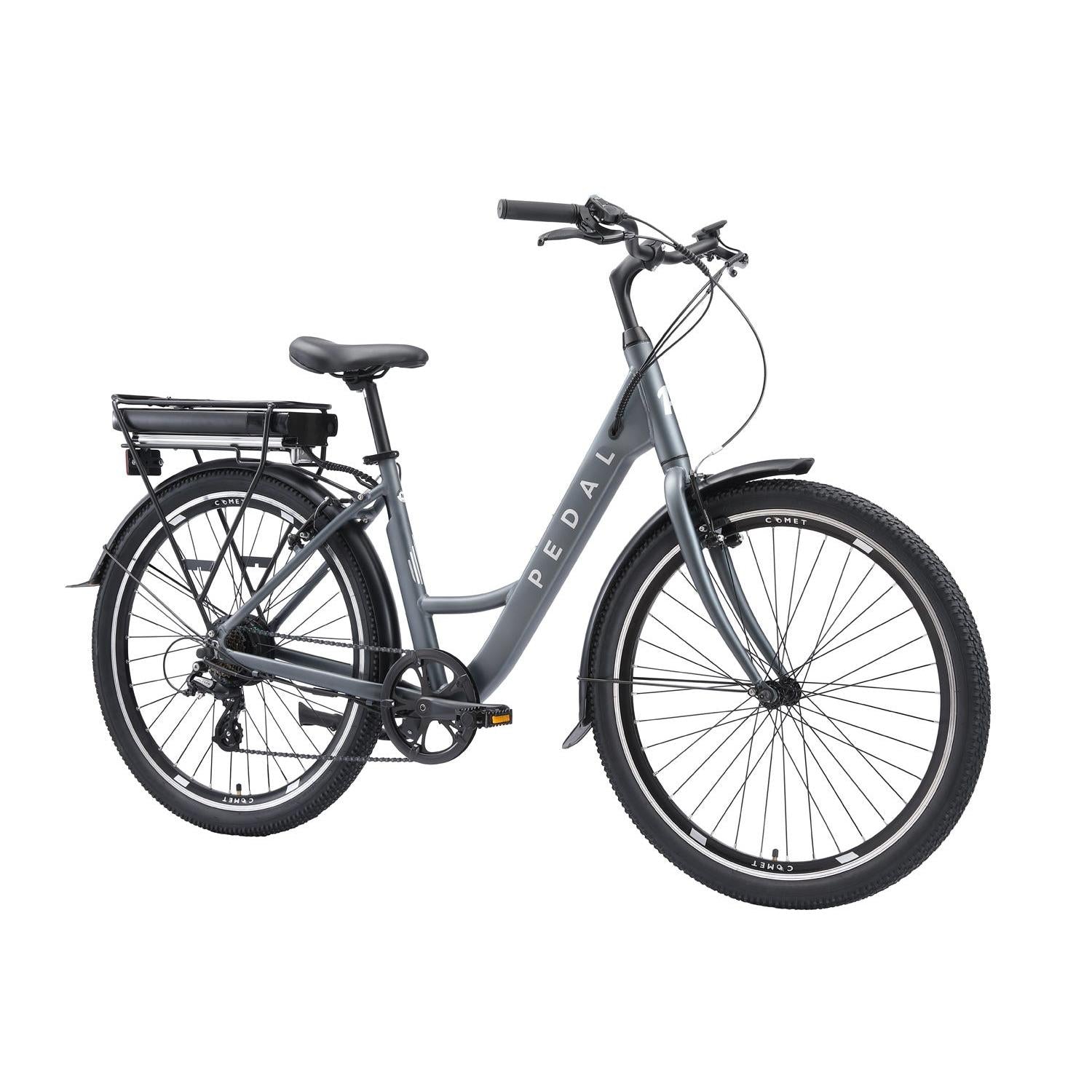 Pedal Comet 2 Step Through Electric Cruiser Bike Lunar Grey