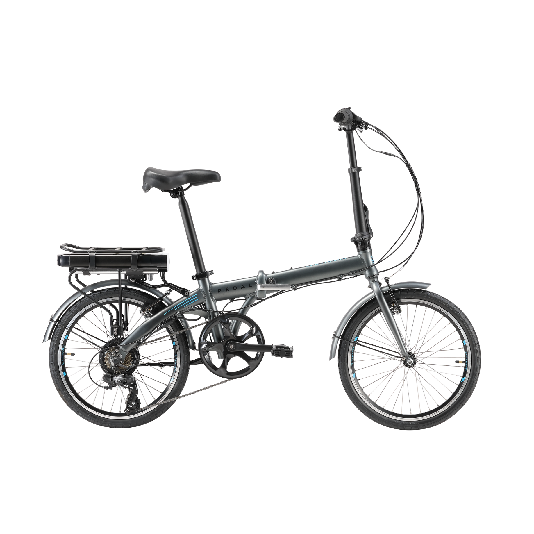 Pedal Dynamo Plus Electric Folding Bike Charcoal