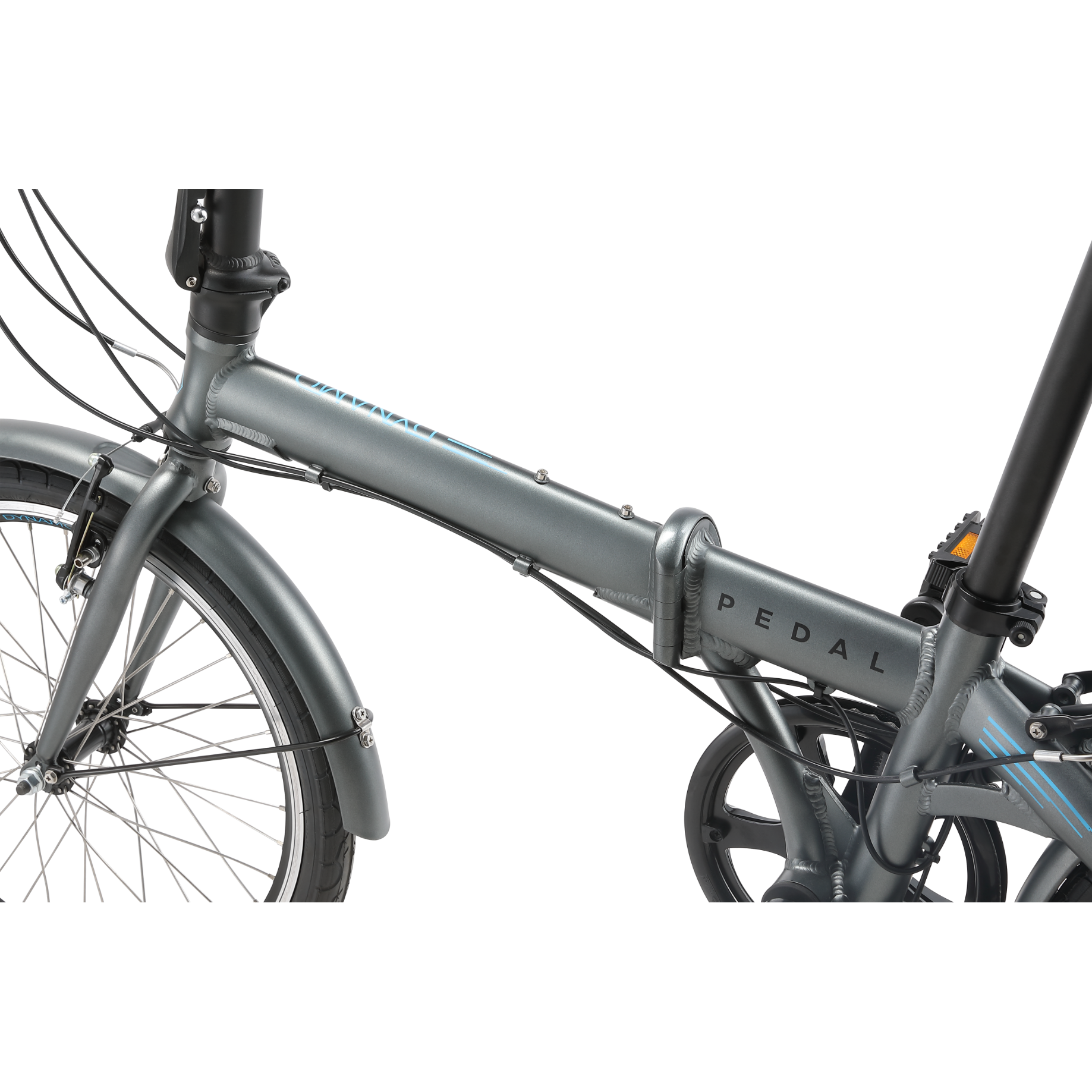 Pedal Dynamo Plus Electric Folding Bike Charcoal