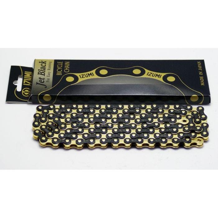 Izumi Single Speed and Track 1/2 x 1/8'' 116 Link Chain Black/Gold