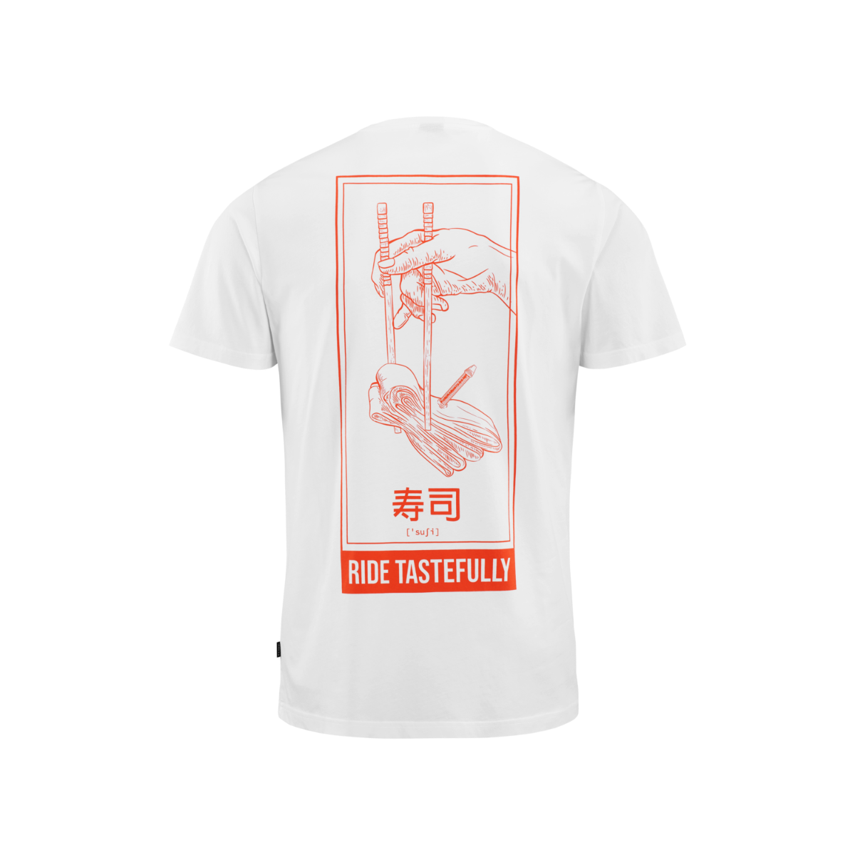 Cube Sushi Tube Organic T-Shirt White/Red