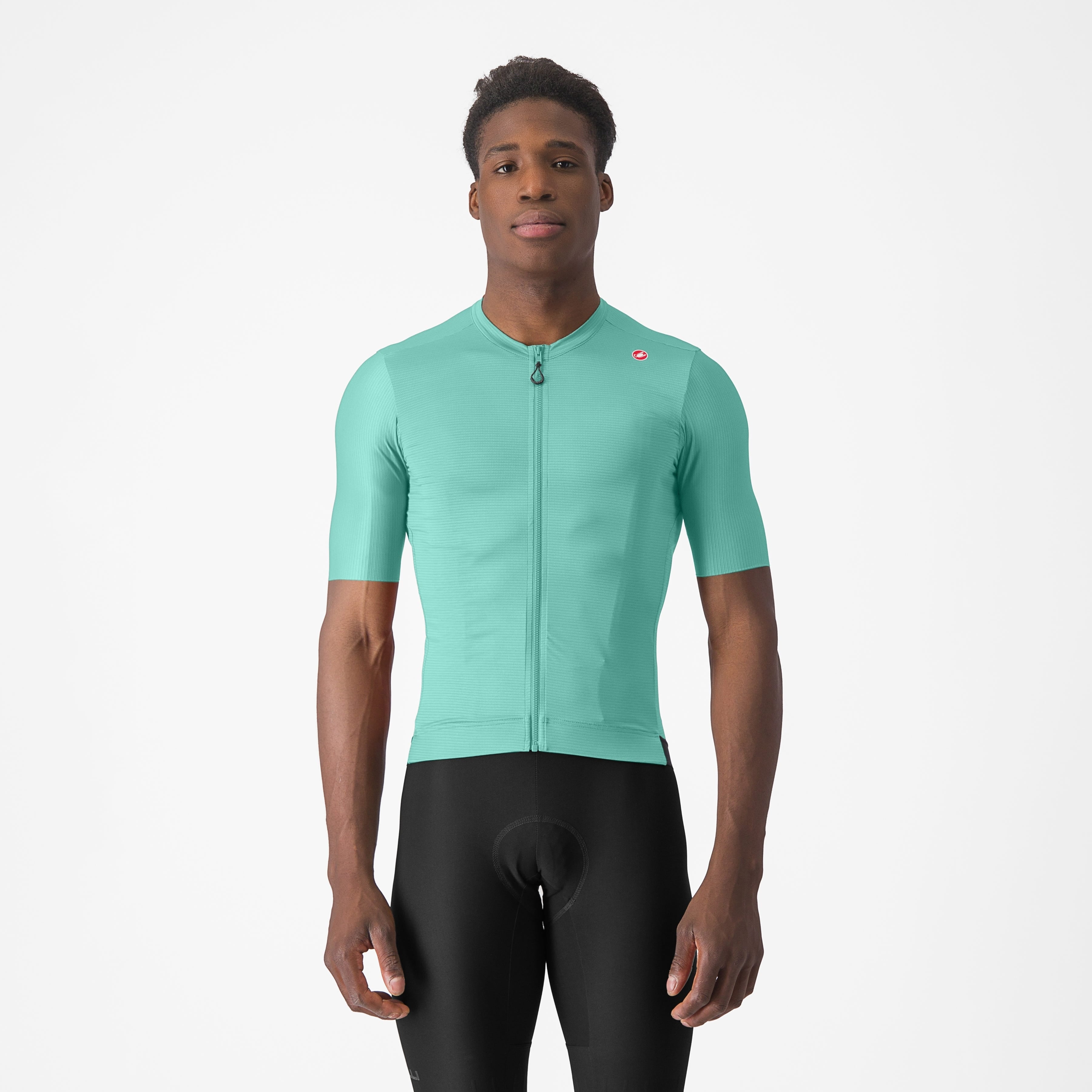 Castelli Espresso Mens Short Sleeve Road Jersey Pool Blue/Dark Grey