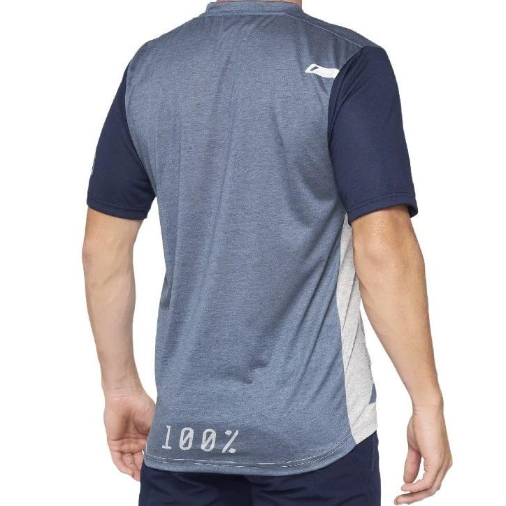 100% Airmatic Short Sleeve MTB Jersey Steel Blue/Grey