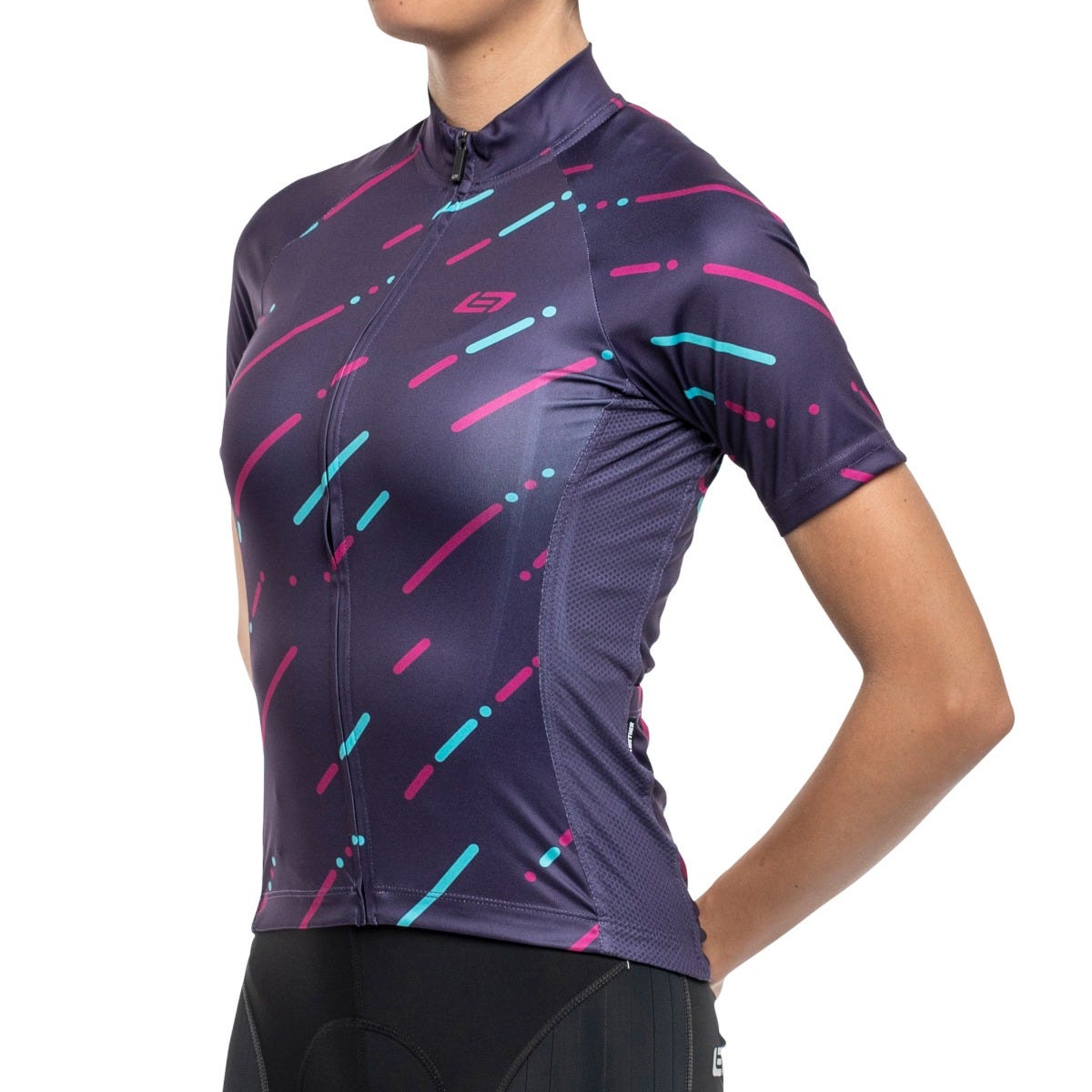 Bellwether Linear Short Sleeve Women's Jersey Plum