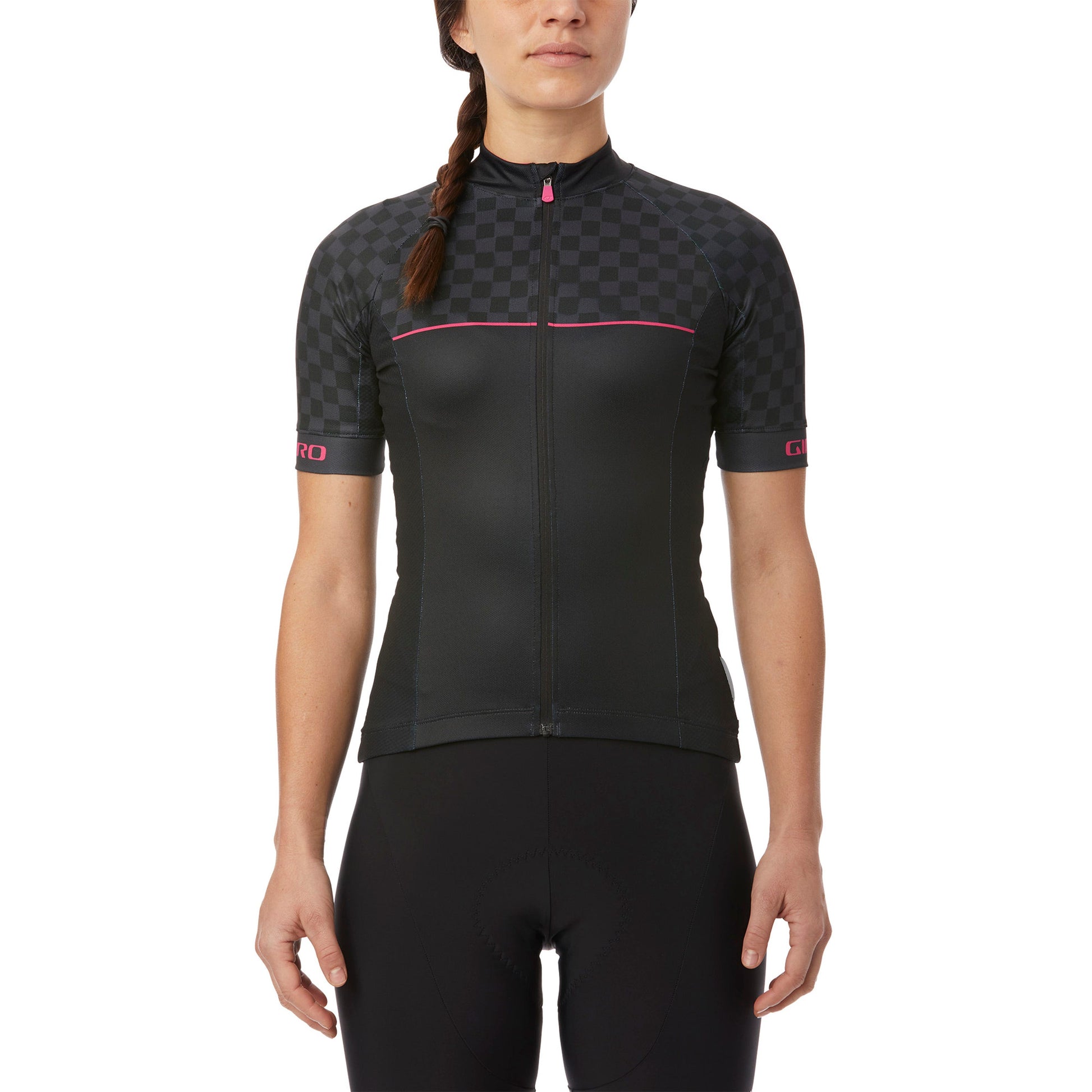 Giro Chrono Sport Women's Short Sleeve Jersey Black Checks