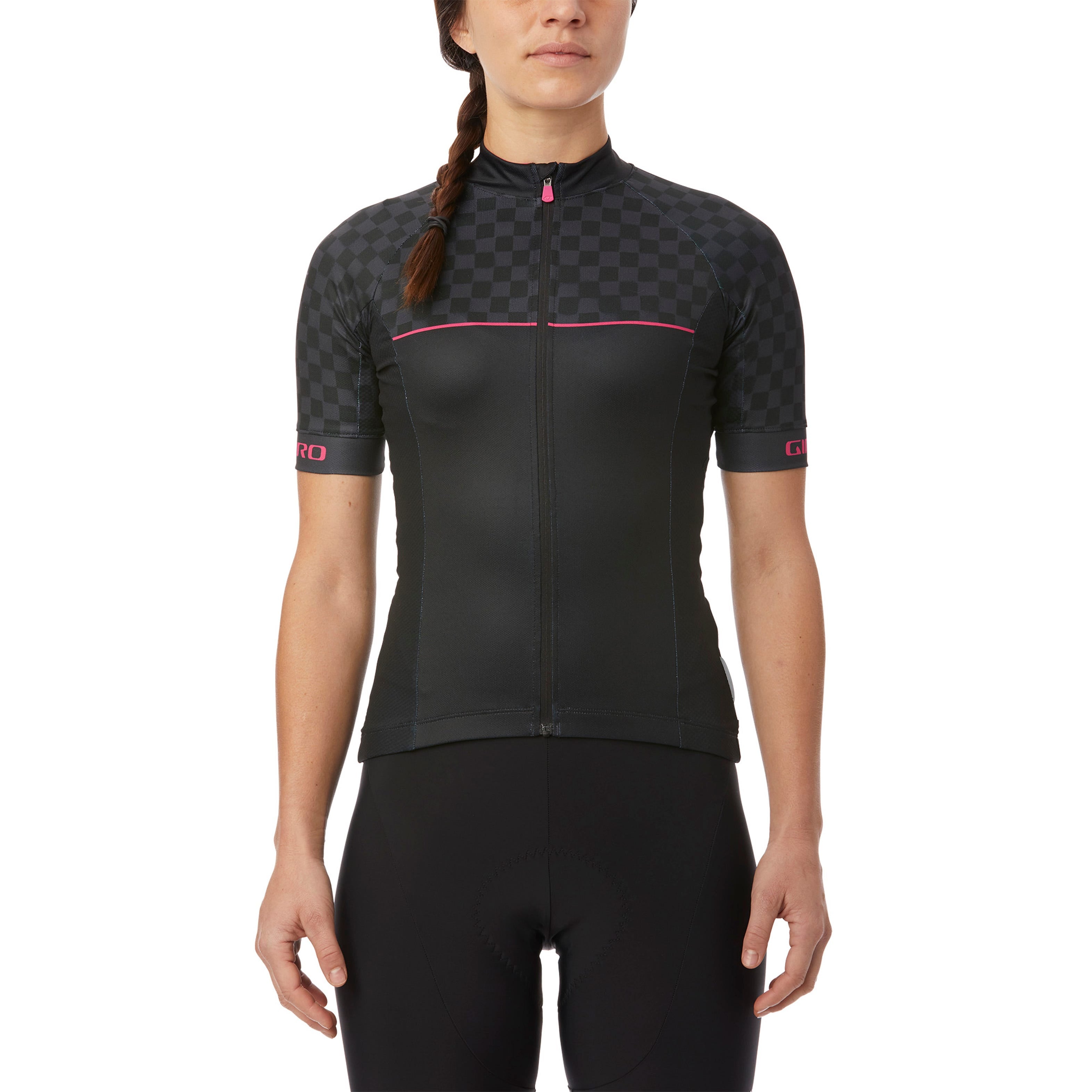 Giro Chrono Sport Women's Short Sleeve Jersey Black Checks