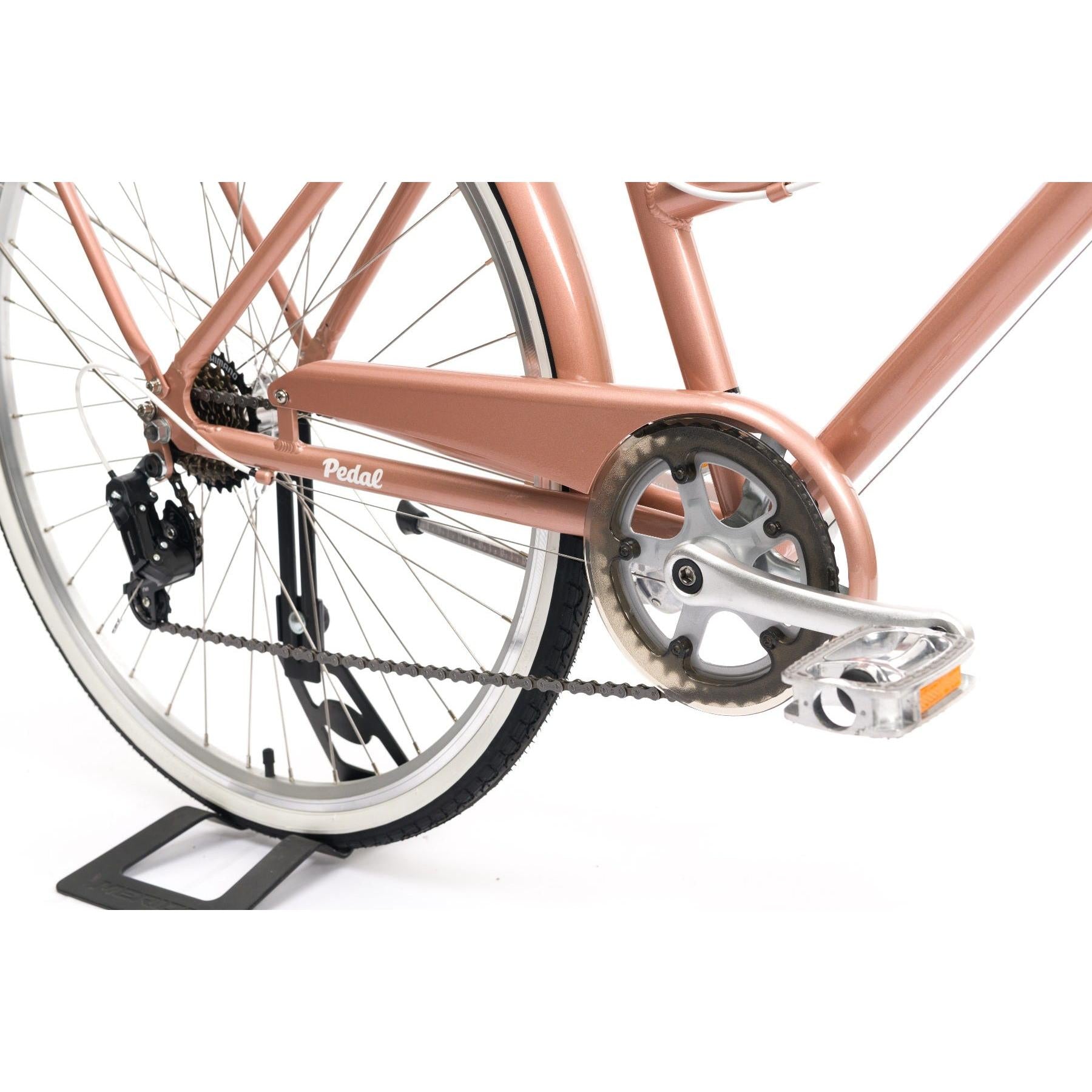 Pedal Uptown DLX Vintage Cruiser Bike Rose Gold