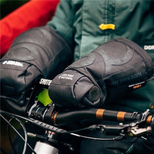 Kids Ride Shotgun Pogies Hand Warmers Black