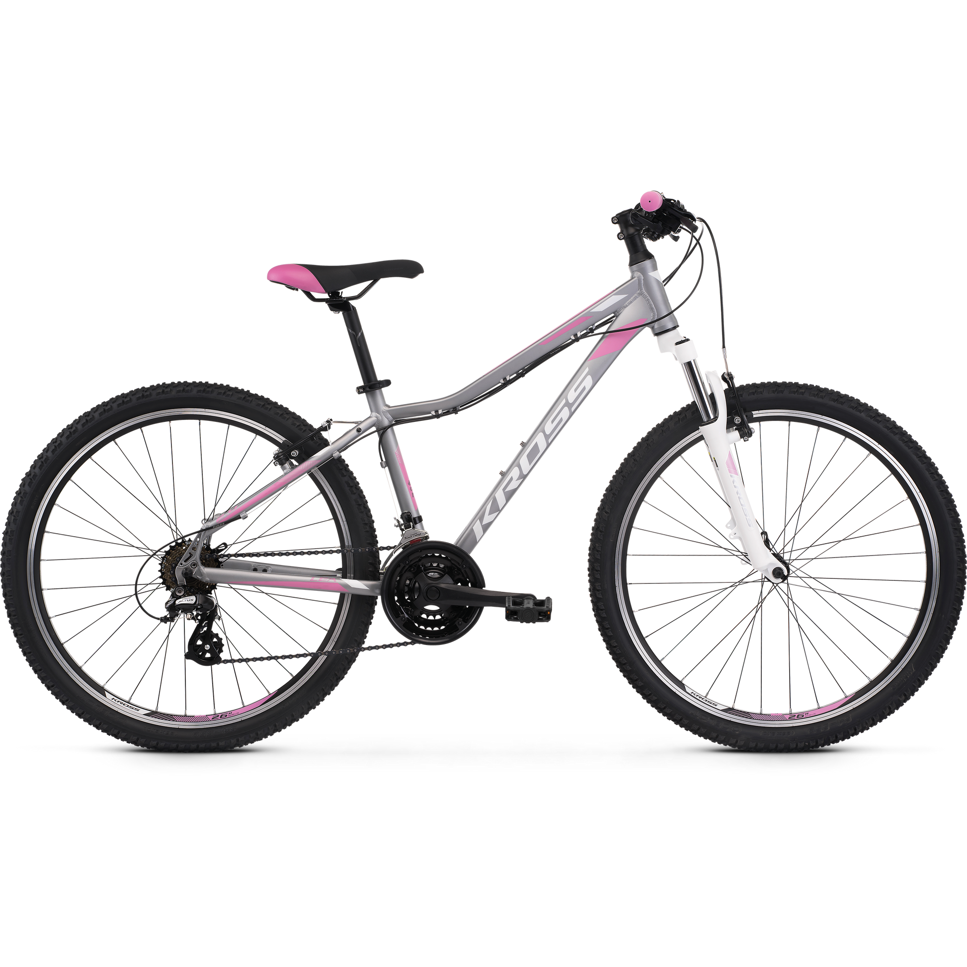 Kross Lea 2.0 26 Mountain Bike Silver/White/Pink
