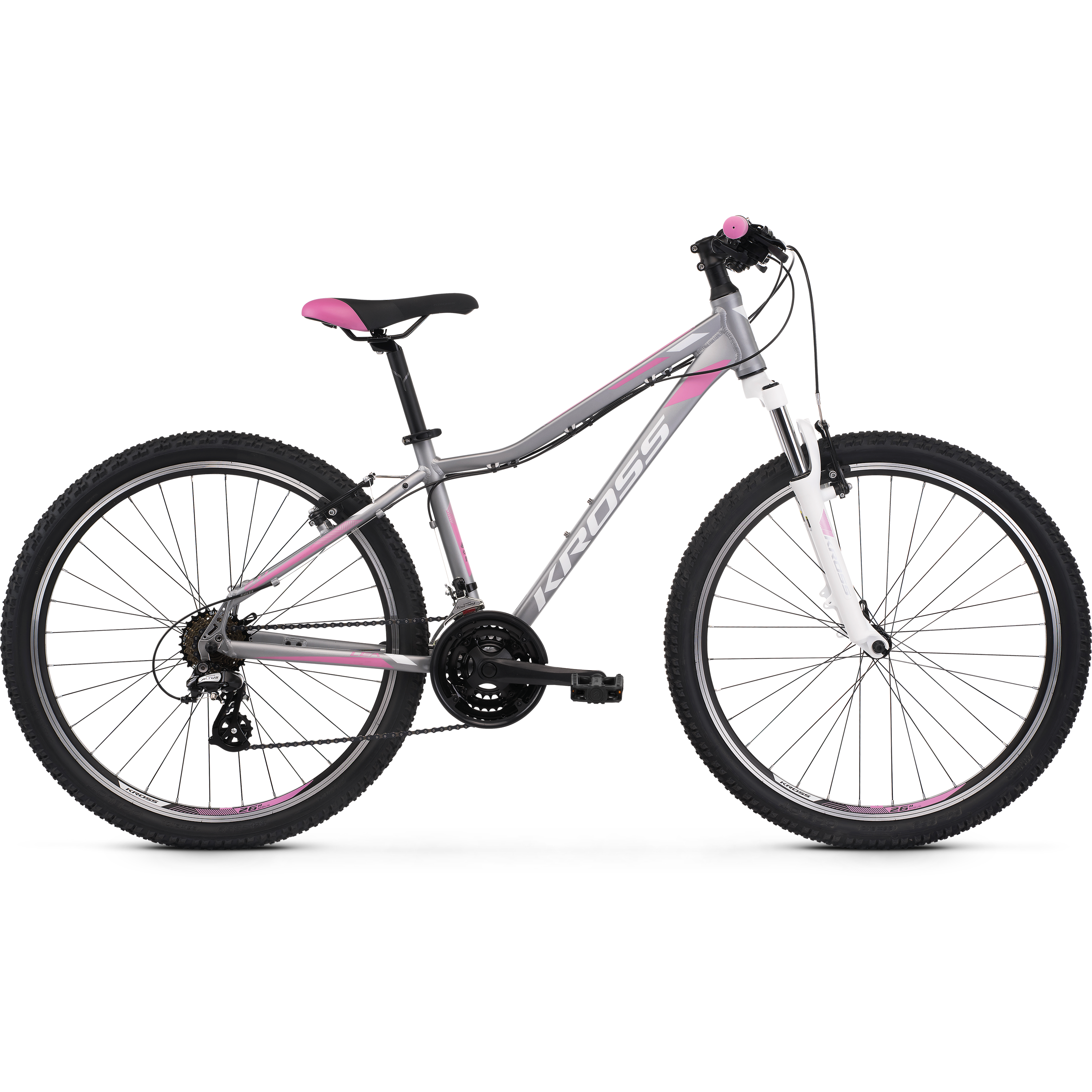 Kross Lea 2.0 26 Mountain Bike Silver/White/Pink