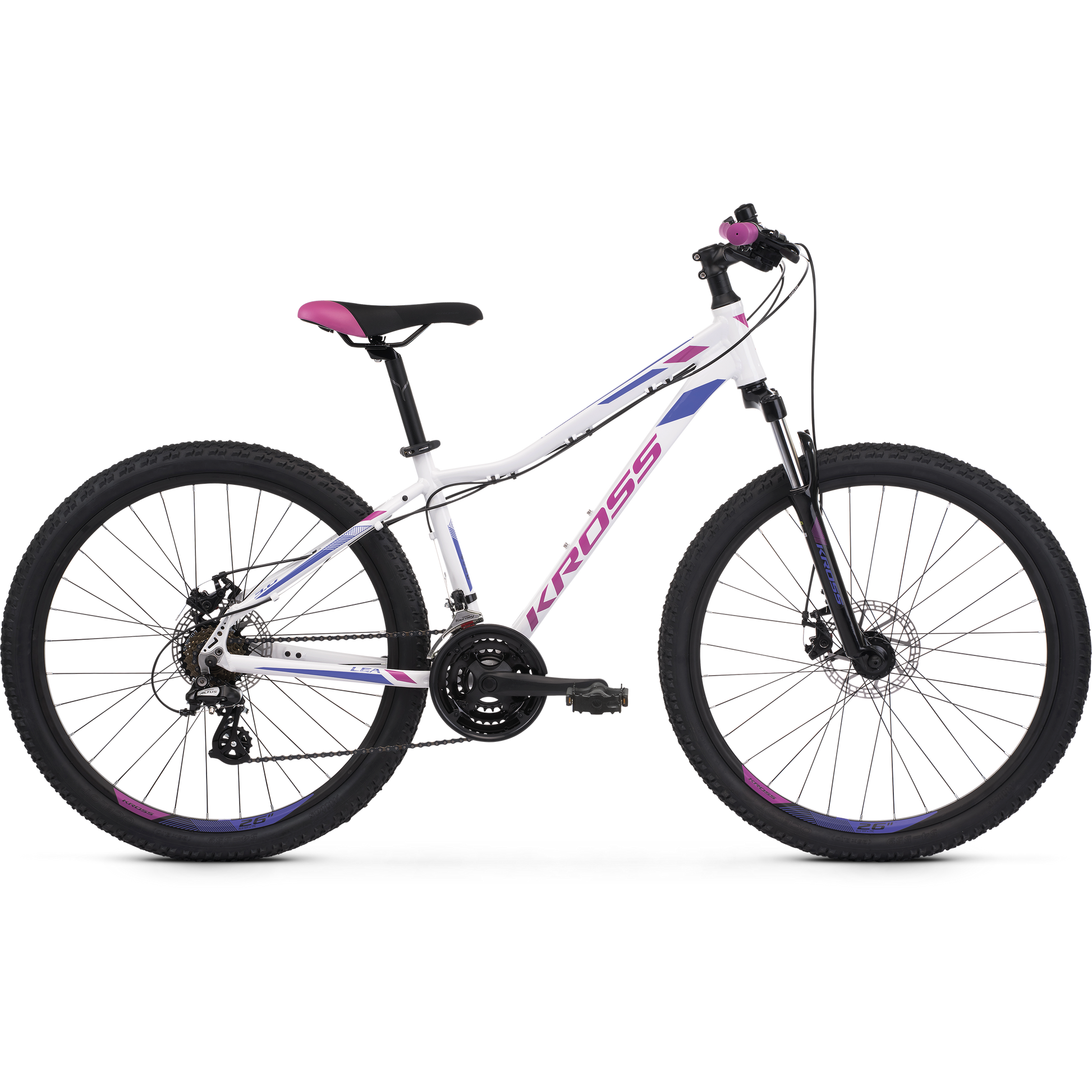 Kross Lea 3.0 27.5 Mountain Bike White/Violet/Green