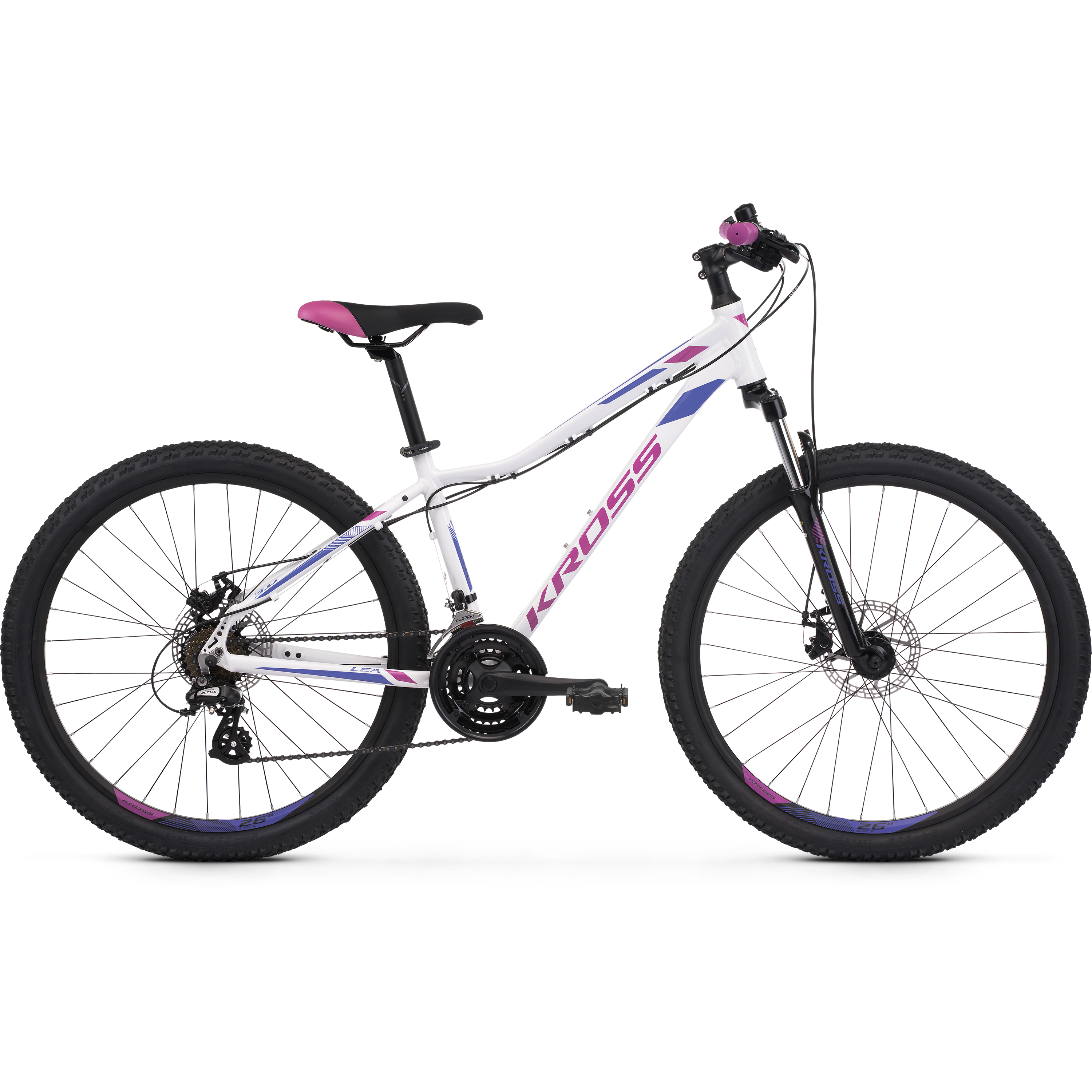 Kross Lea 3.0 27.5 Mountain Bike White/Violet/Green