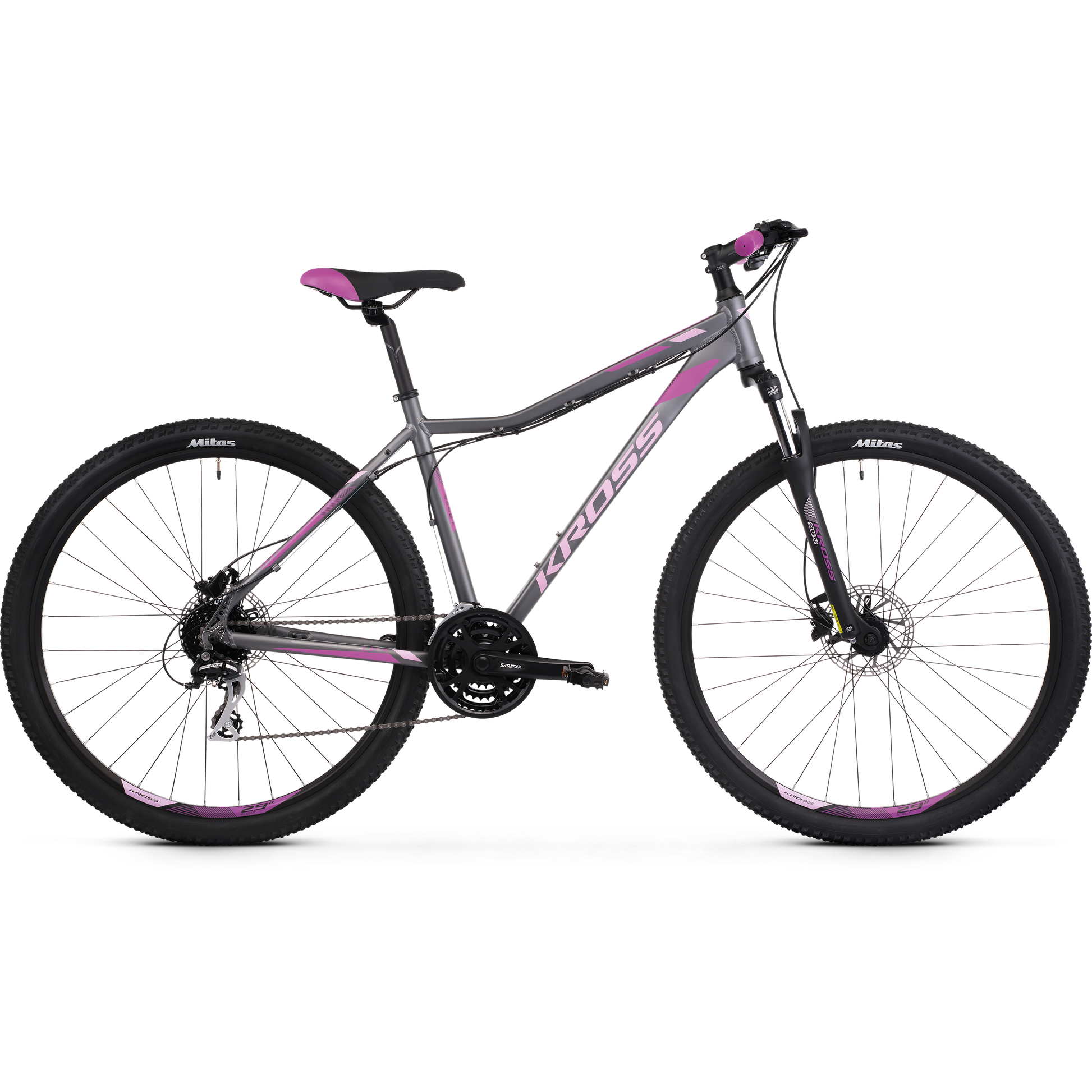 Kross Lea 5.0 27.5 Women's Mountain Bike Graphite/Pink/Violet (2020)