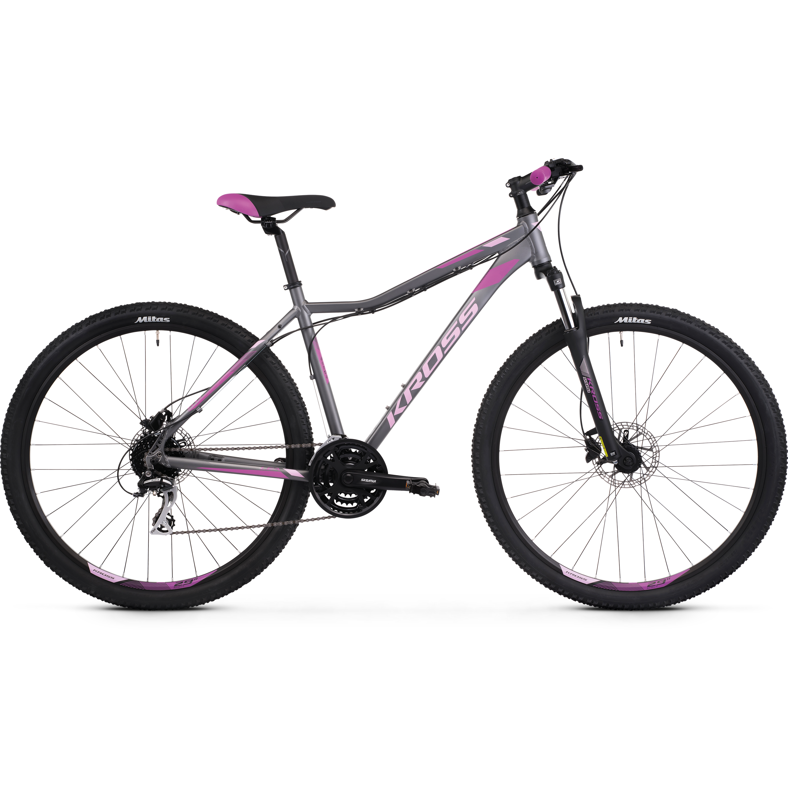 Kross Lea 5.0 27.5 Women's Mountain Bike Graphite/Pink/Violet (2020)
