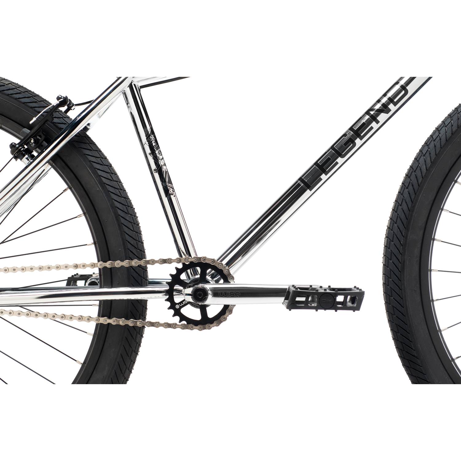 DK Legend 22.4 Inch TT BMX Cruiser Bike Chrome