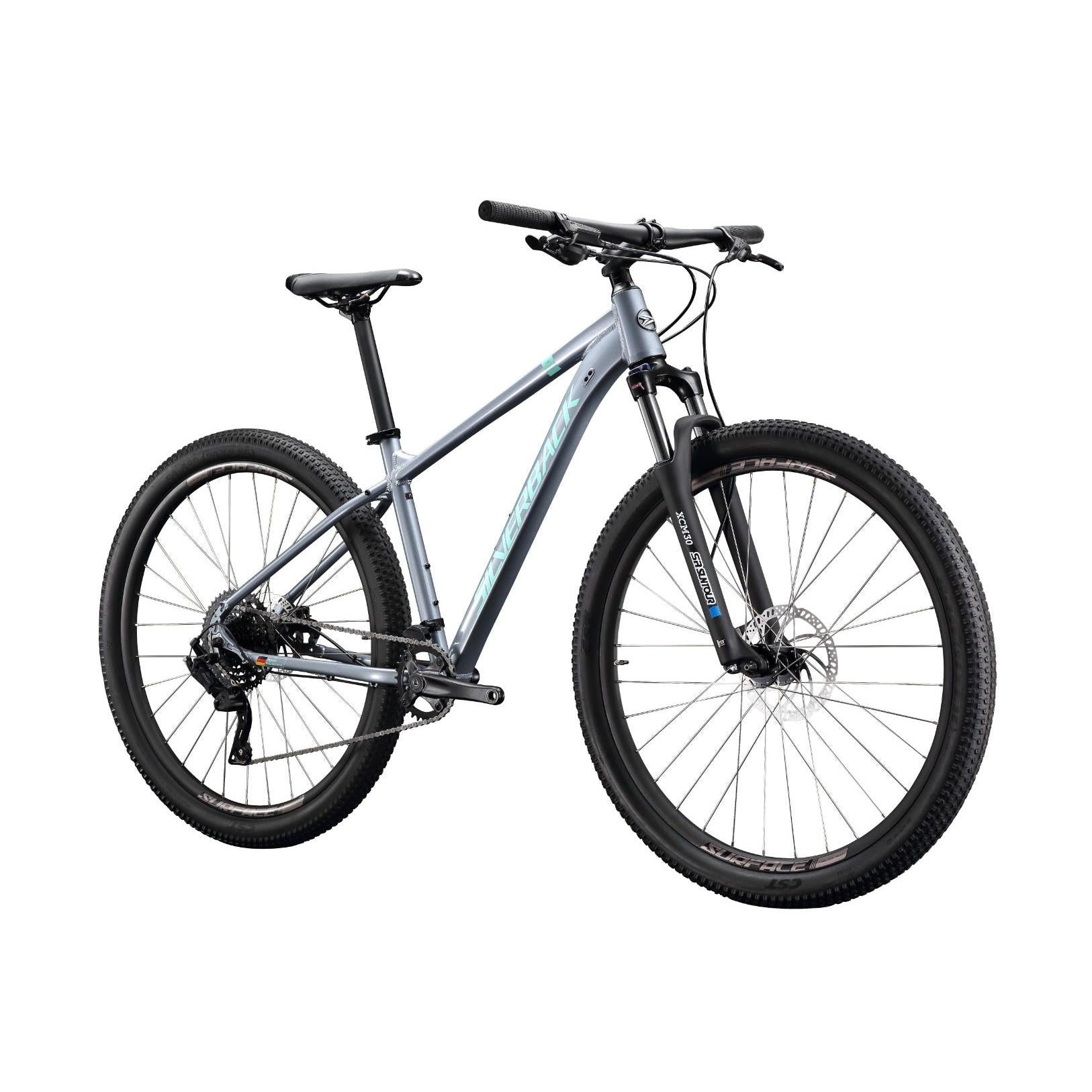 Silverback Splash Comp 27'' Hardtail Mountain Bike Silver/Teal