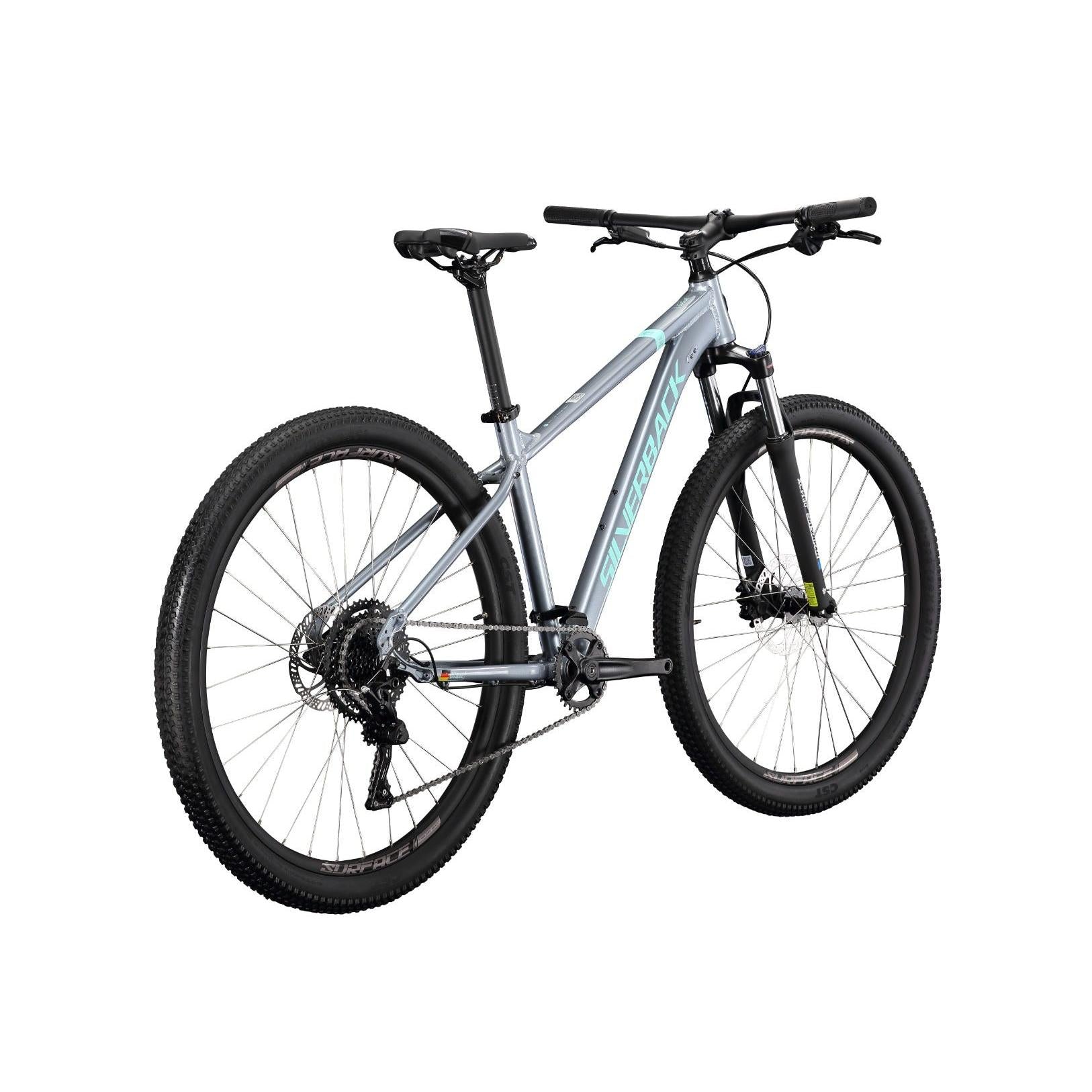 Silverback Splash Comp 27'' Hardtail Mountain Bike Silver/Teal