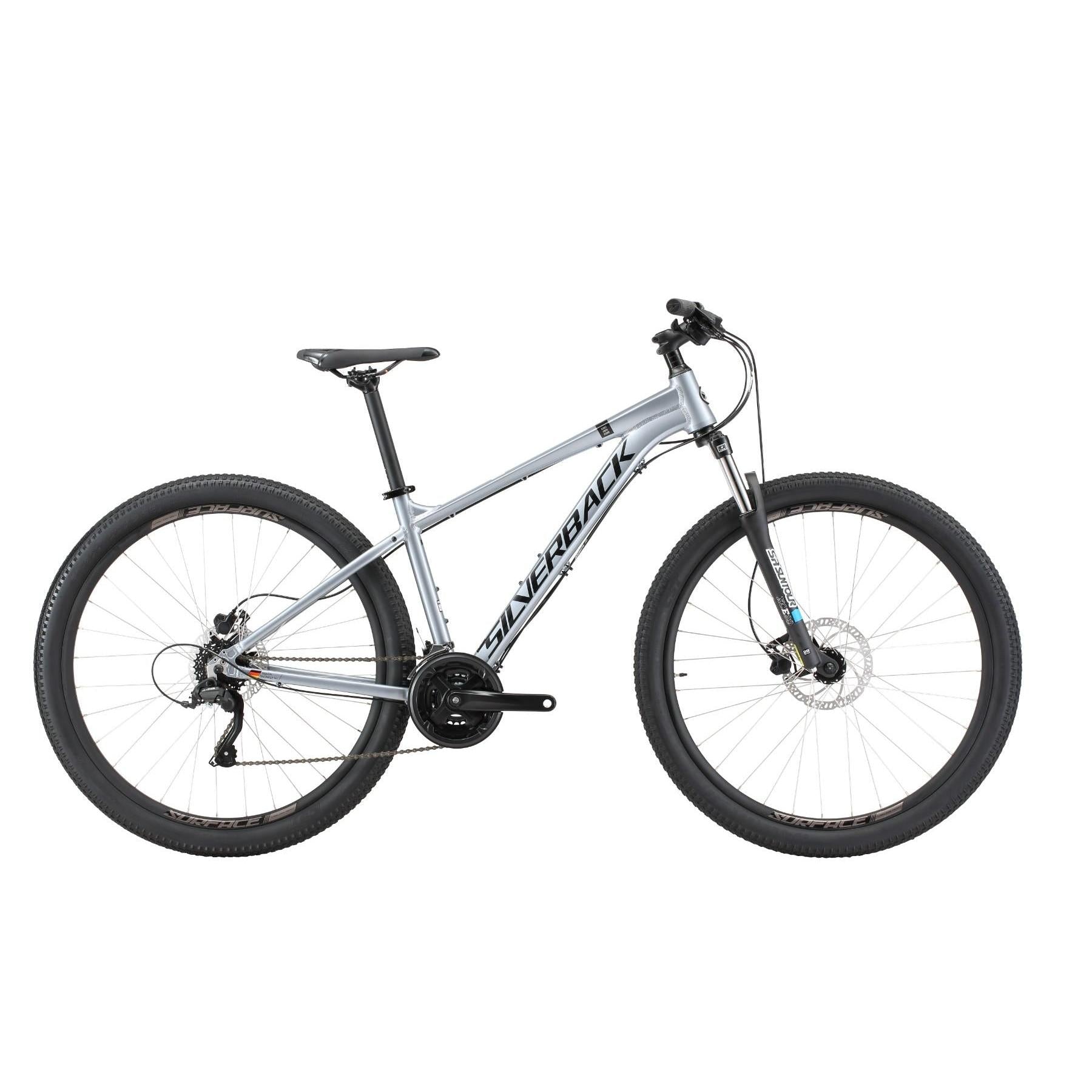 Silverback Stride HD Hardtail Mountain Bike 29'' Silver/Black