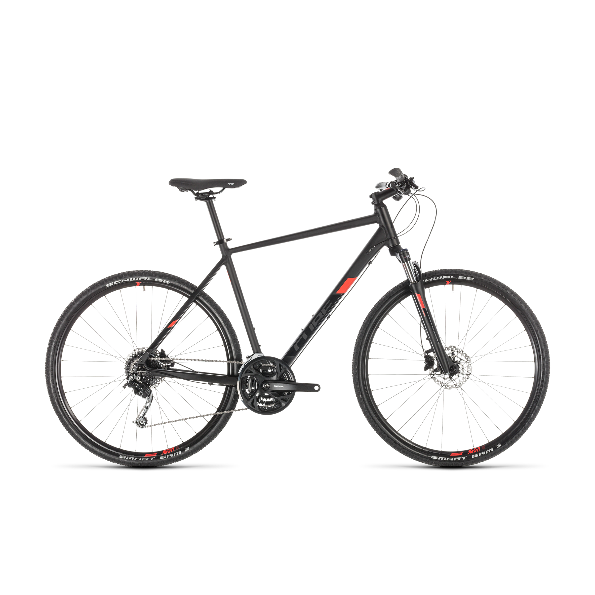 Cube Nature Pro Hybrid Bike Black/Red (2019)