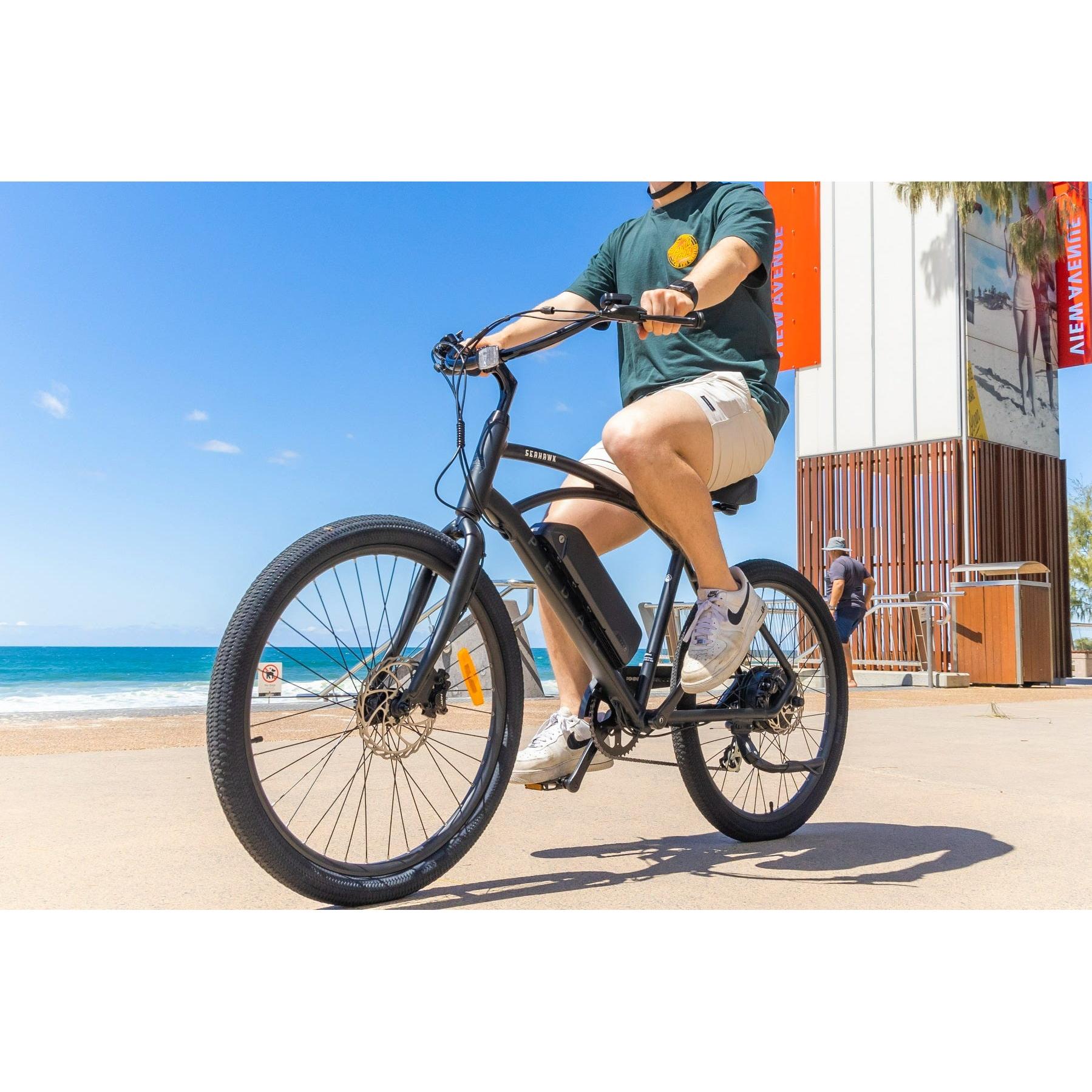 Pedal Seahawk Electric Cruiser Bike Black
