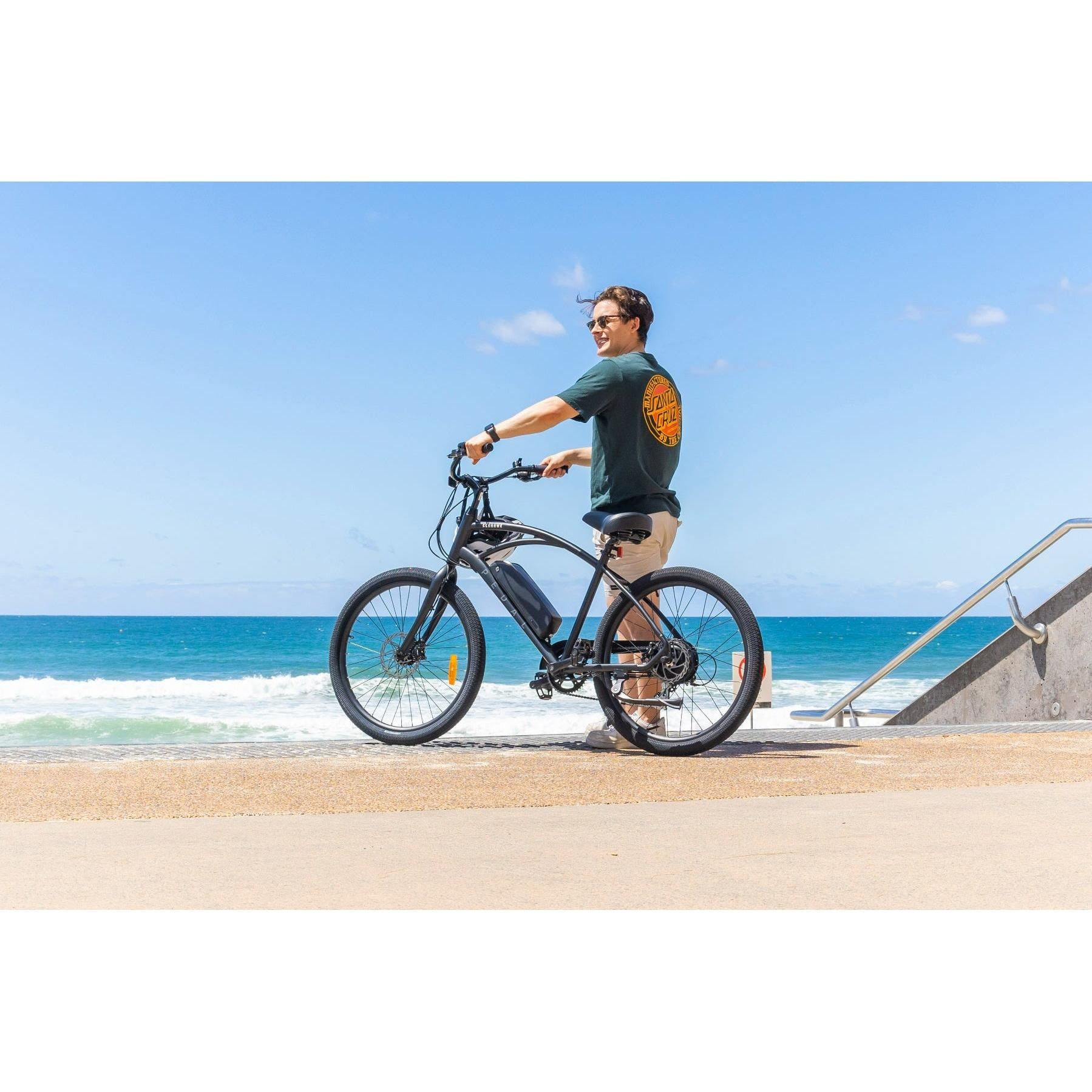 Pedal Seahawk Electric Cruiser Bike Black