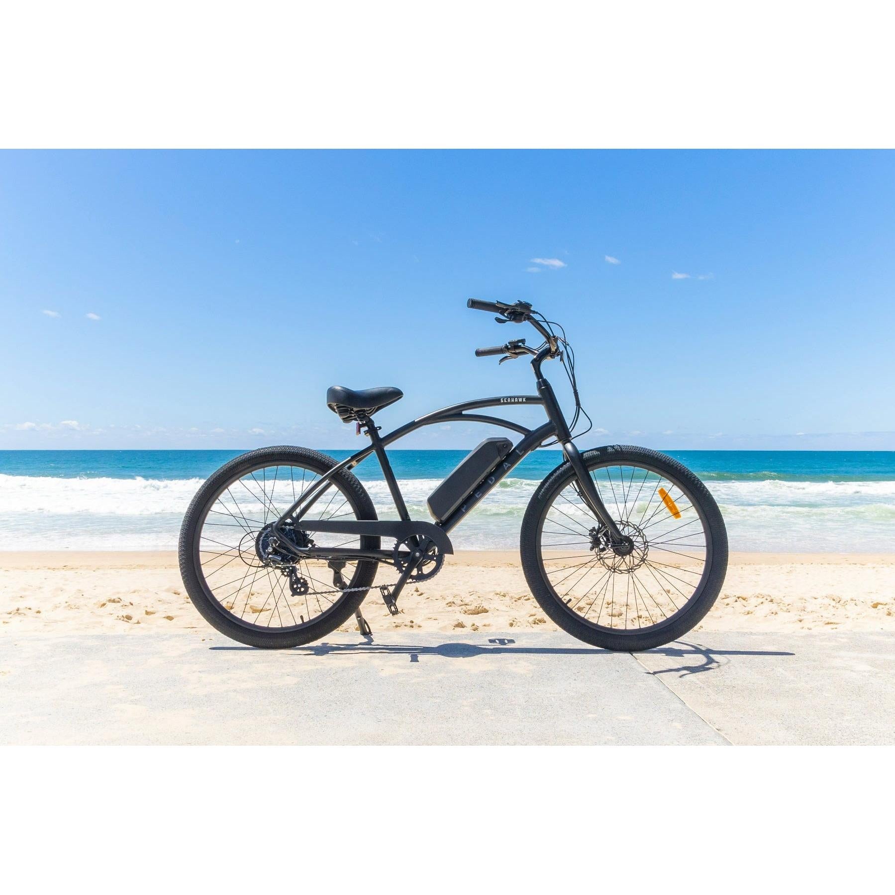 Pedal Seahawk Electric Cruiser Bike Black
