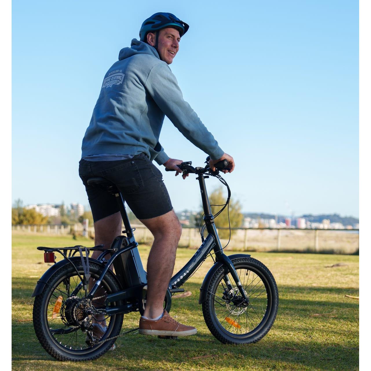 Pedal Derby Electric Folding Bike Red