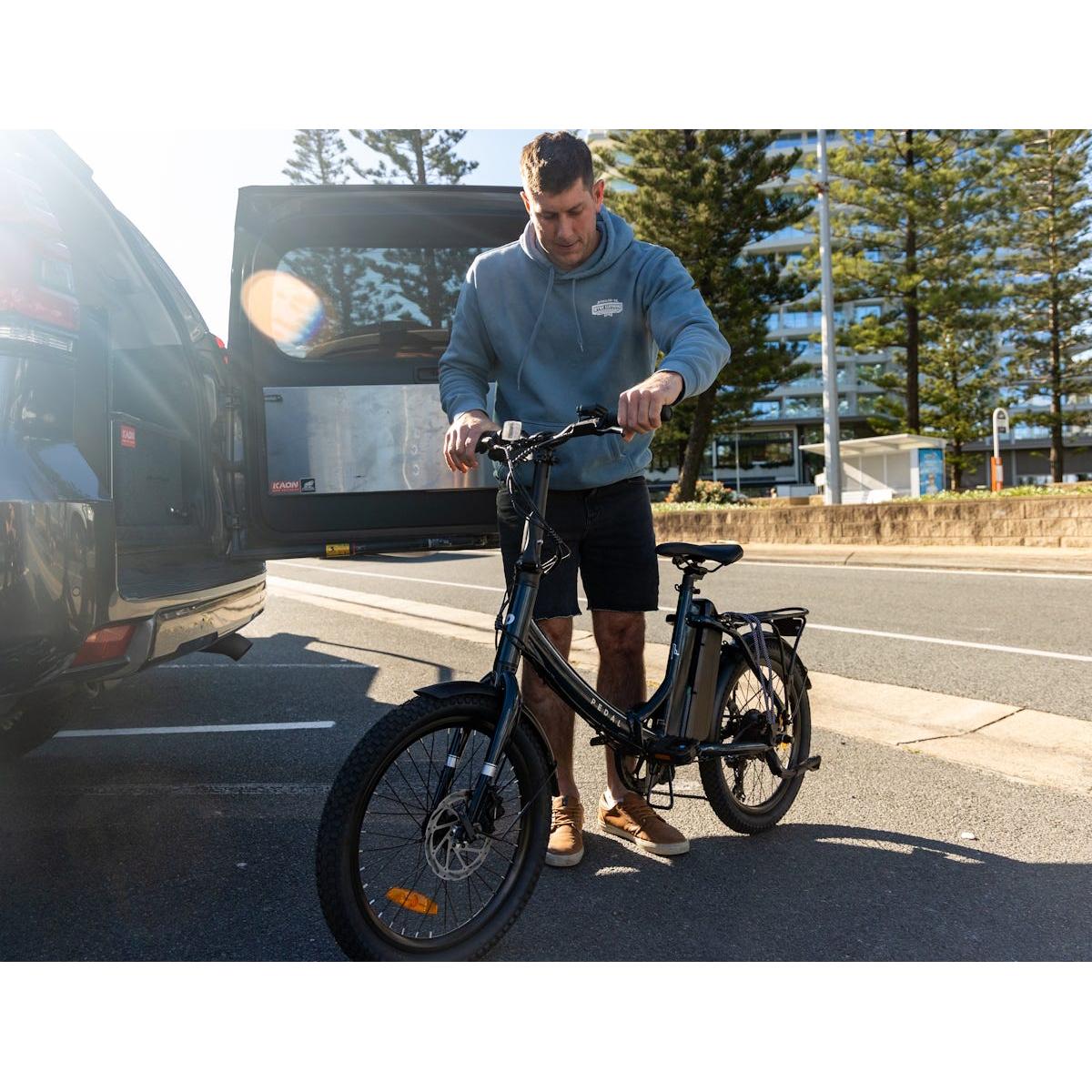 Pedal Derby Electric Folding Bike Red