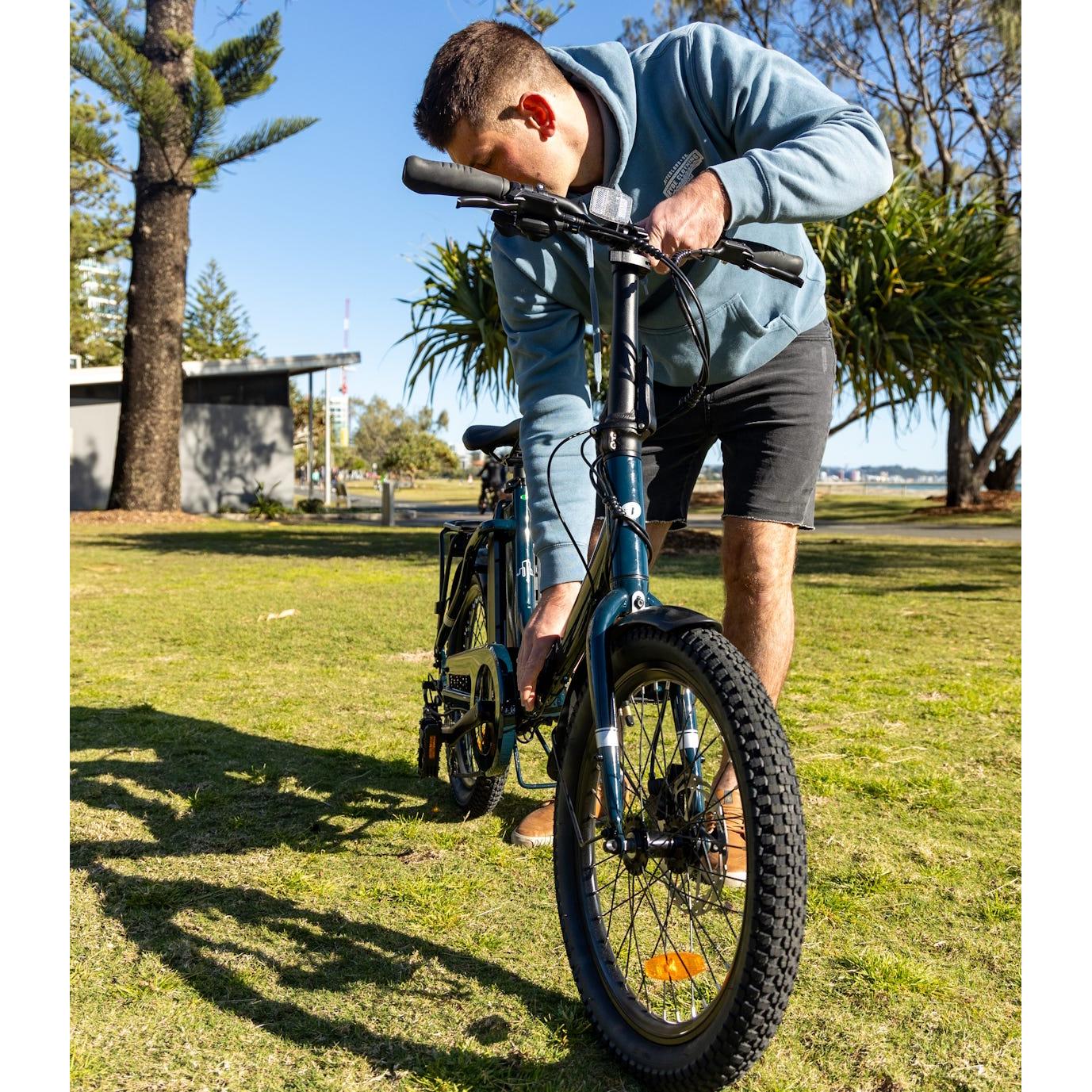 Pedal Derby Electric Folding Bike Red