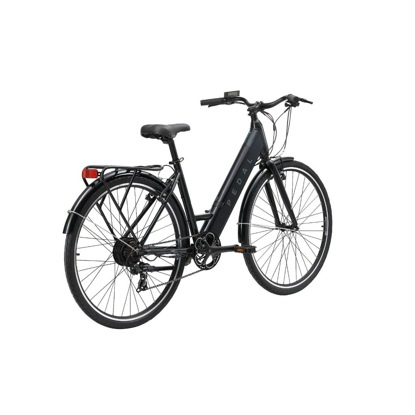 Pedal Lightning 27.5'' Step Through Electric Hybrid Bike Black