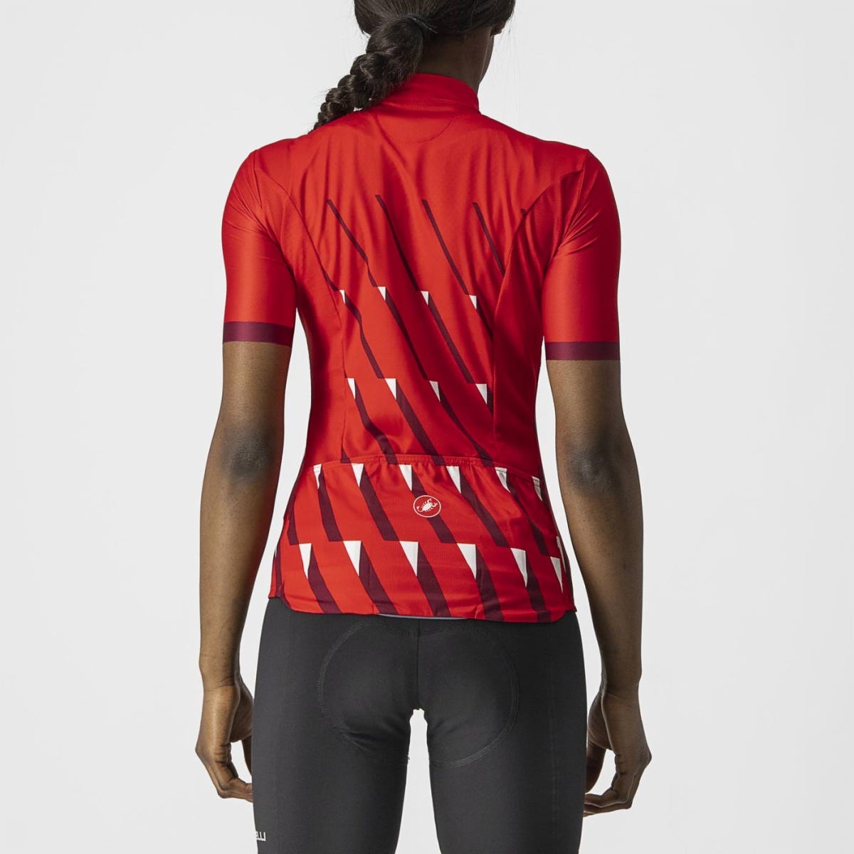 Castelli Pendio Women's Jersey Bordeaux Red/White