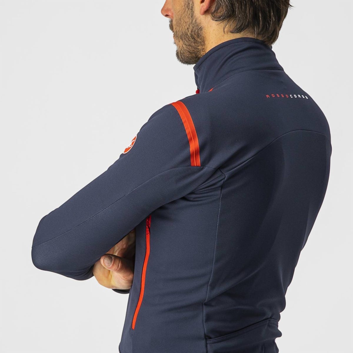 Castelli Perfetto Rosso Corsa LS Jersey Savile Blue