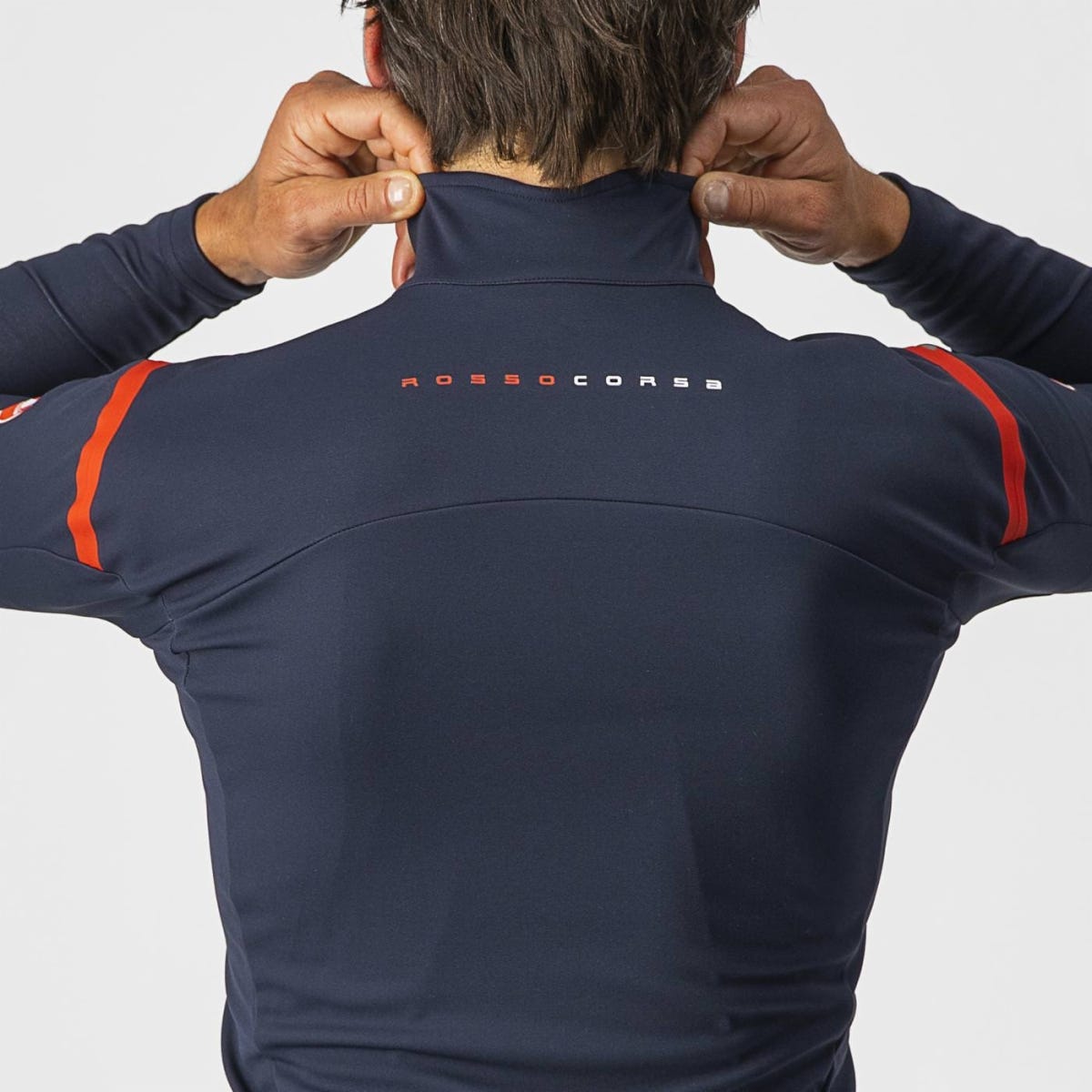 Castelli Perfetto Rosso Corsa LS Jersey Savile Blue