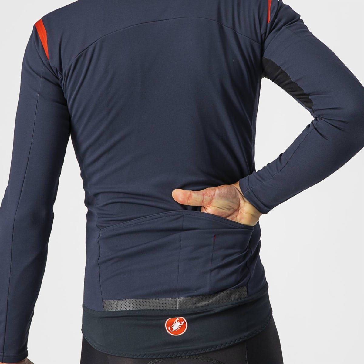 Castelli Perfetto Rosso Corsa LS Jersey Savile Blue