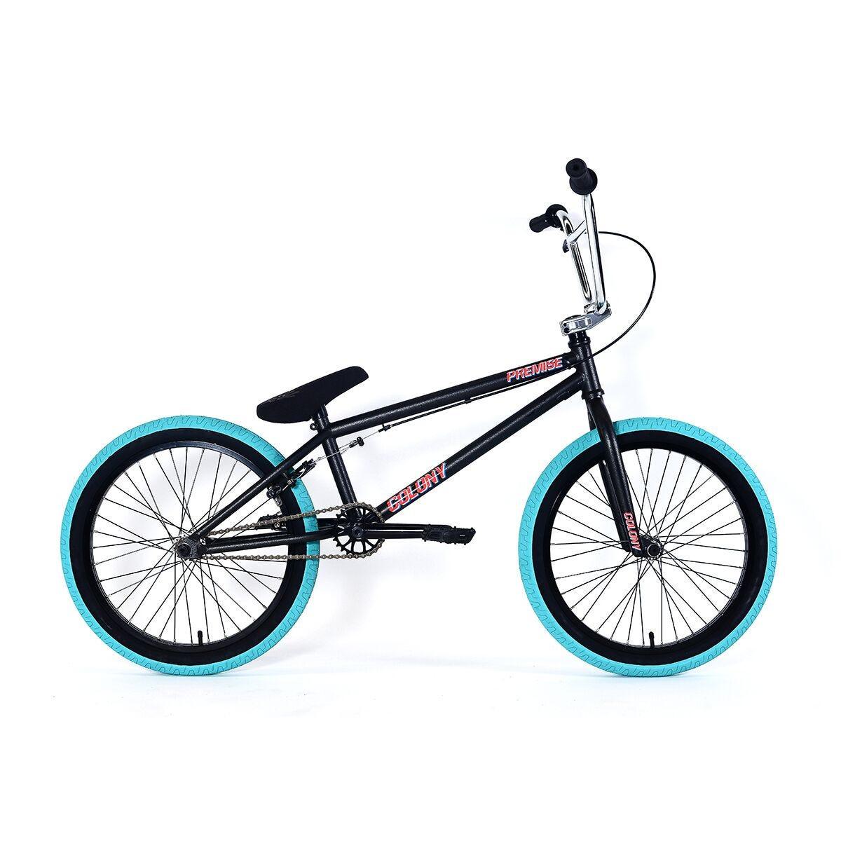 Colony Premise 20.75in BMX Bike Matte Metal Black/Teal (2018)