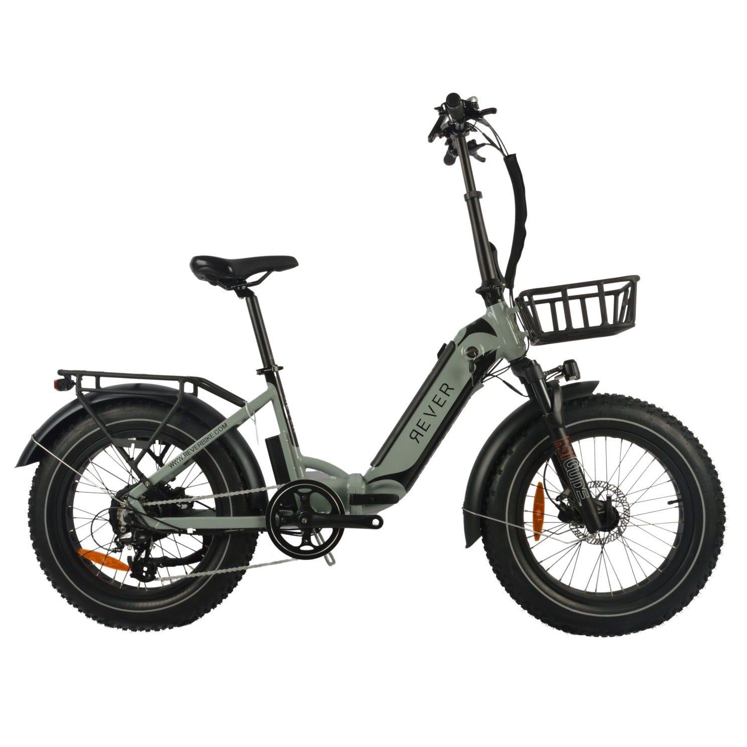 Rever Turbo Folding Fat Wheel Electric Bike Grey