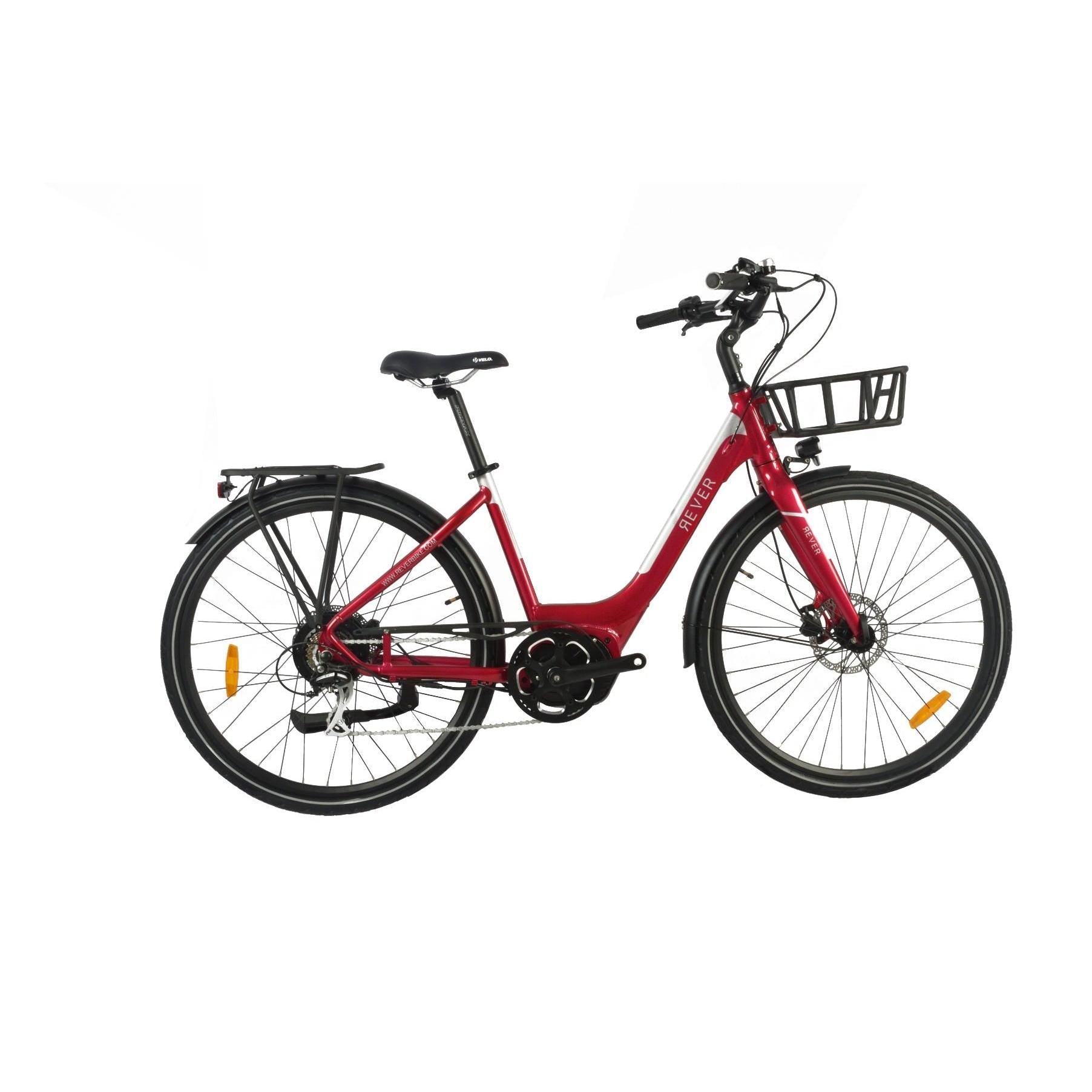 Rever Urban Women's Step Through Electric Bike Maroon