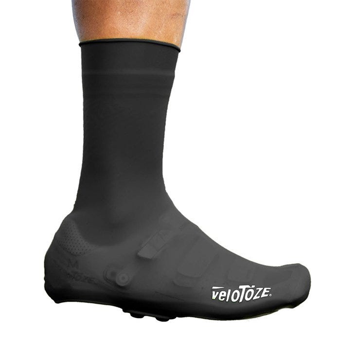 VelotToze Tall Silicone Shoe Covers With Snaps Black
