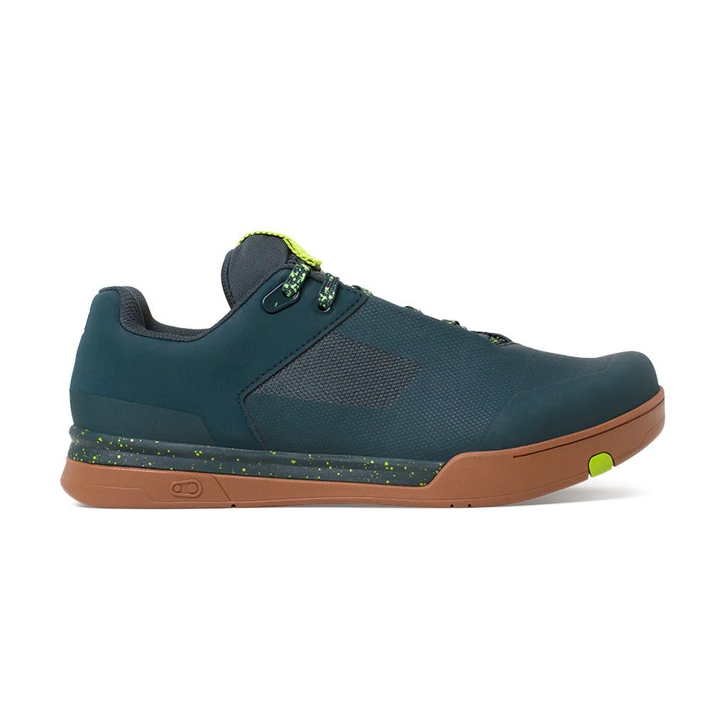 Crankbrothers Stamp Lace Flat MTB Shoes Petrol/Lime Splatter