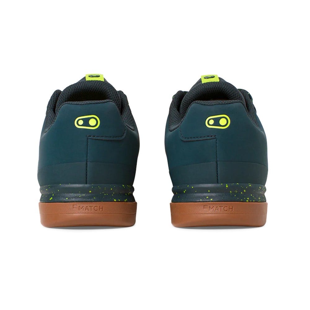 Crankbrothers Stamp Lace Flat MTB Shoes Petrol/Lime Splatter