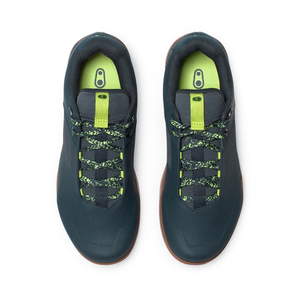 Crankbrothers Stamp Lace Flat MTB Shoes Petrol/Lime Splatter