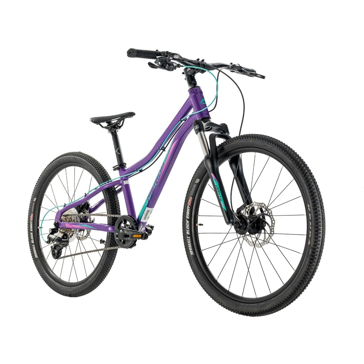 Merida Matts J24 Disc 24'' Kids Bike Dark Purple Pale Pink/Teal