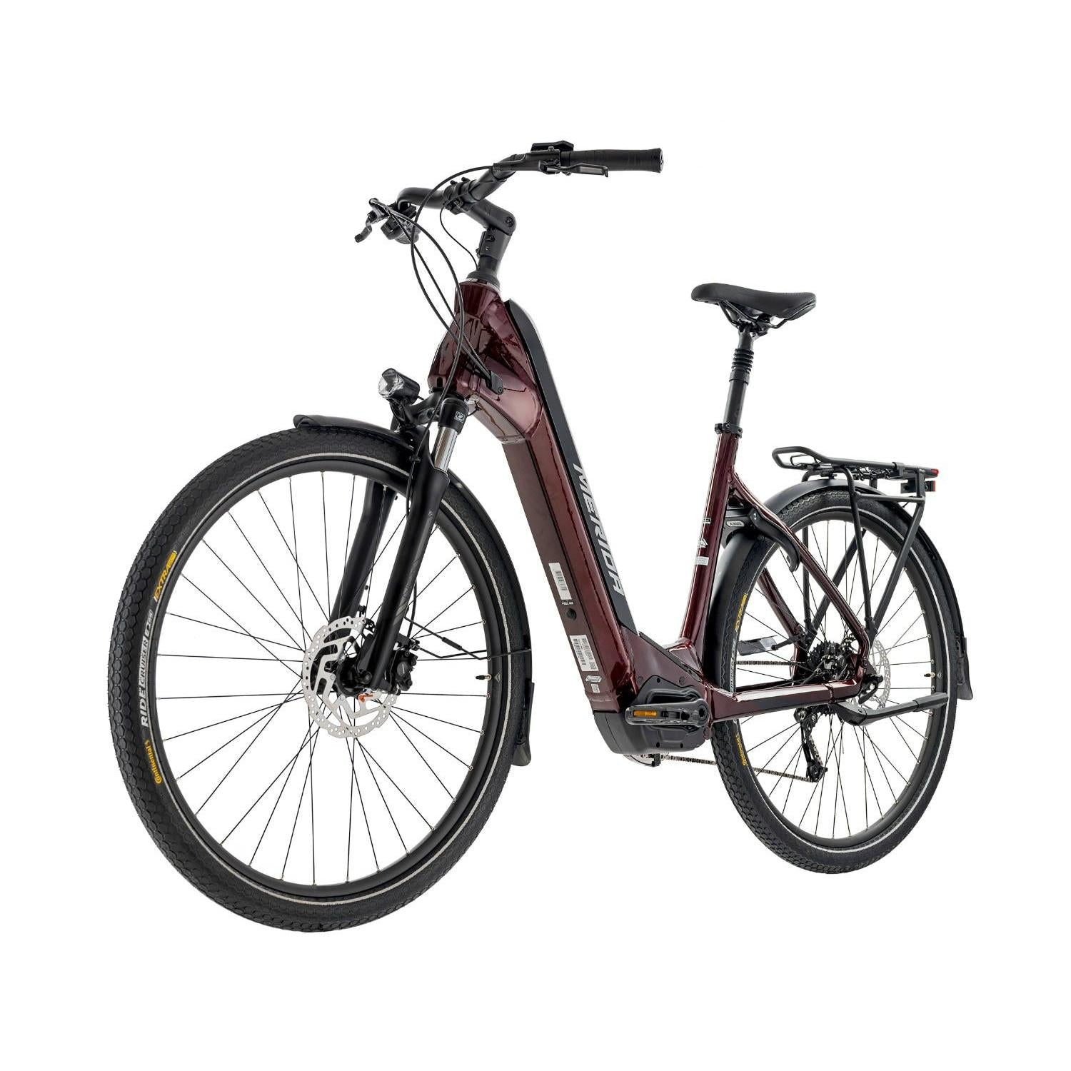 Merida eSpresso City 400 EQ 504Wh Electric Hybrid Bike Burgundy Red/Black