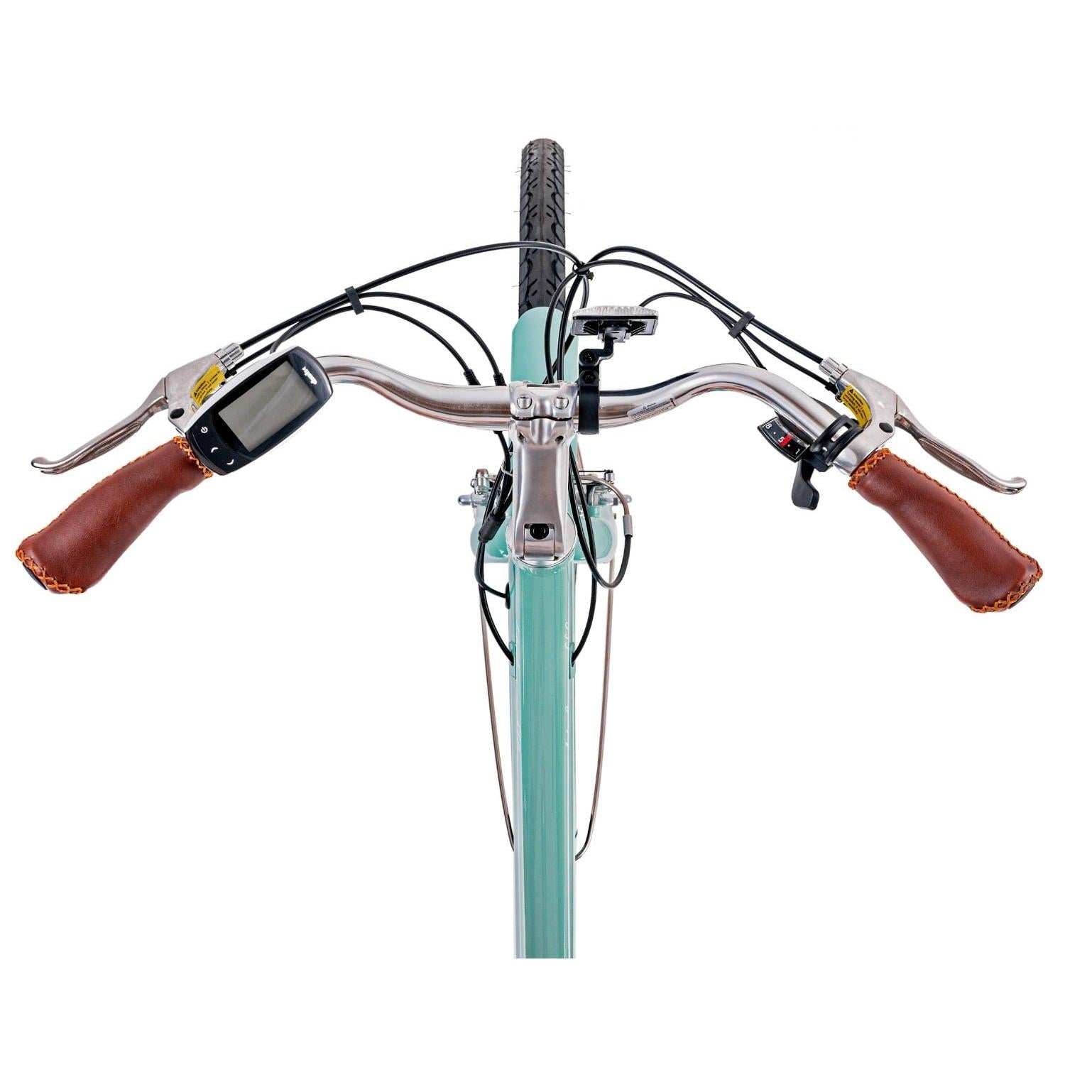 Pedal Uptown ELC Electric Vintage Cruiser Bike Sage/Black